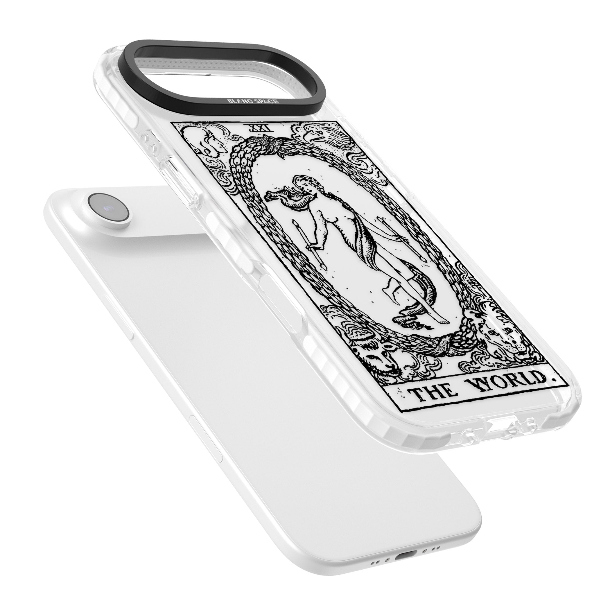 Personalised The World Tarot Card (Clear) iPhone 17 Air Impact Clear Phone Case Colours