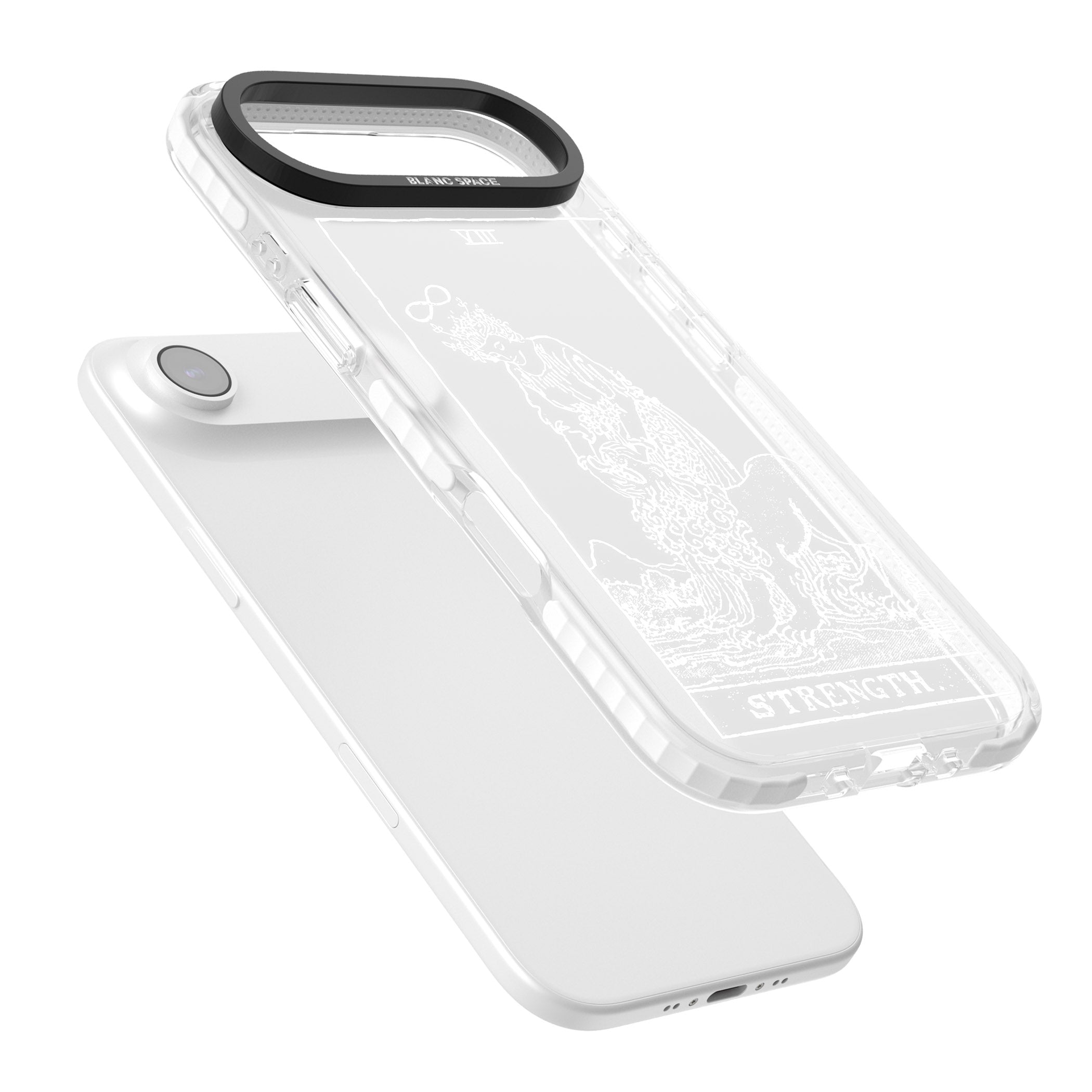 Personalised Strength Tarot Card (White) iPhone 17 Air Impact Clear Phone Case Colours