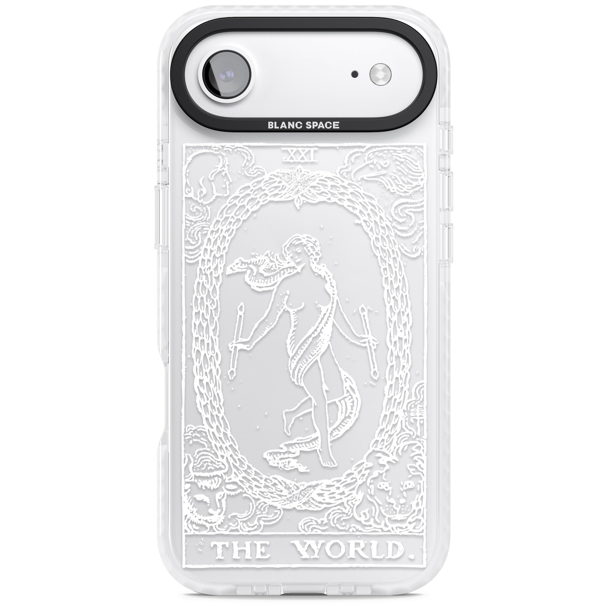 Personalised The World Tarot Card (White) iPhone 17 Air Impact Clear Phone Case