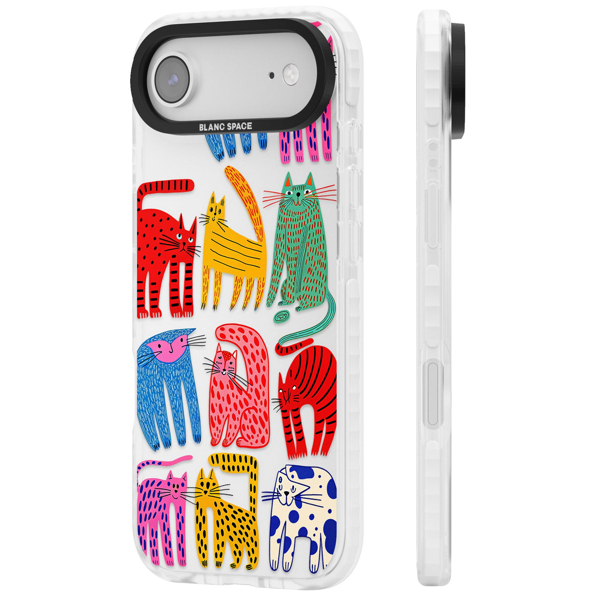 Abstract Cats iPhone Air Impact Clear Phone Case side