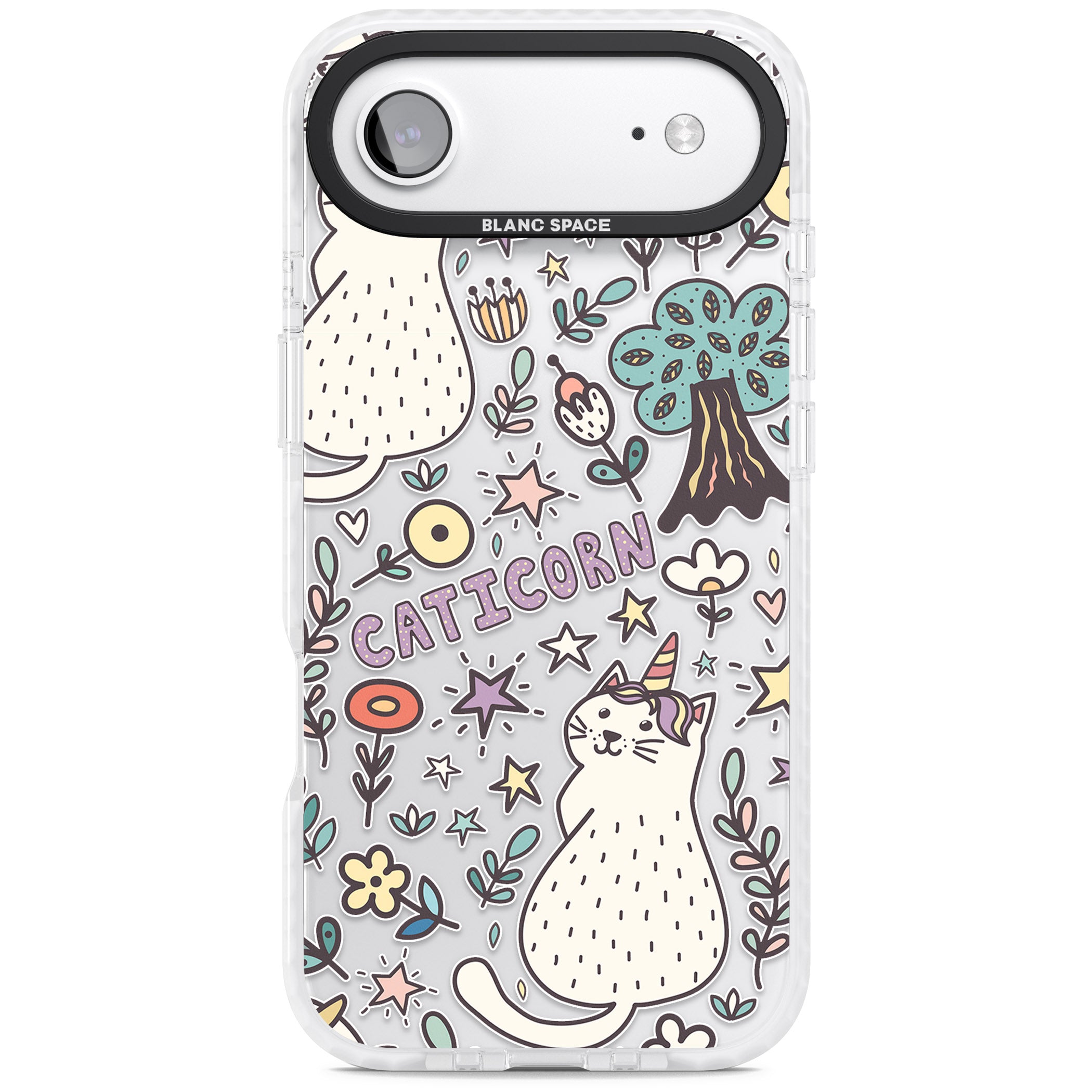 Caticorn Pattern iPhone 17 Air Impact Clear Phone Case