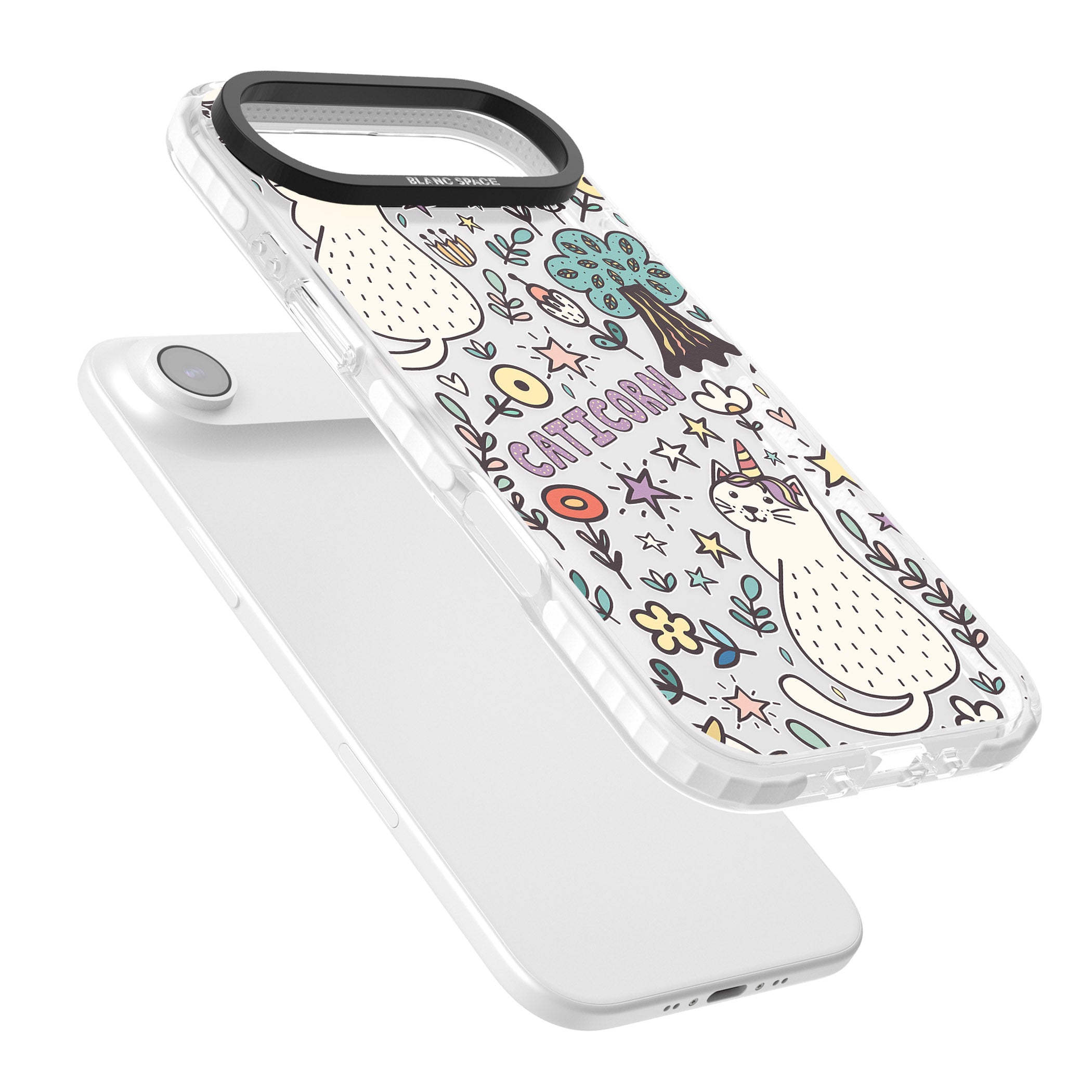 Caticorn Pattern iPhone 17 Air Impact Clear Phone Case Colours