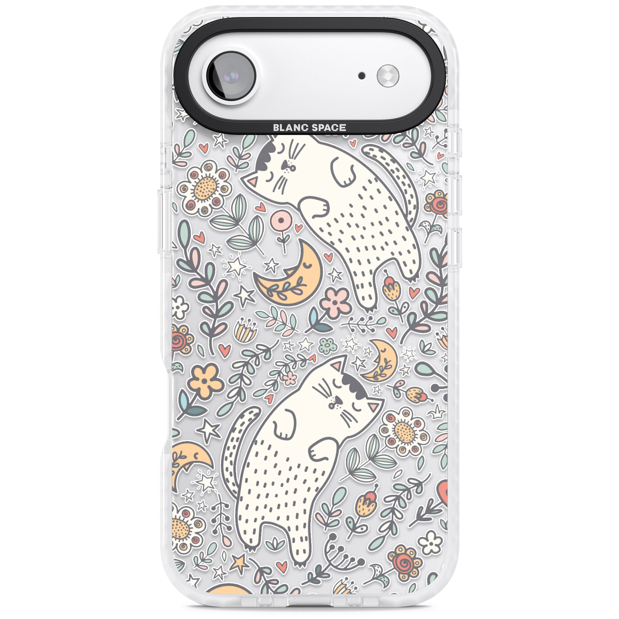 Sleeping Cat Pattern iPhone 17 Air Impact Clear Phone Case