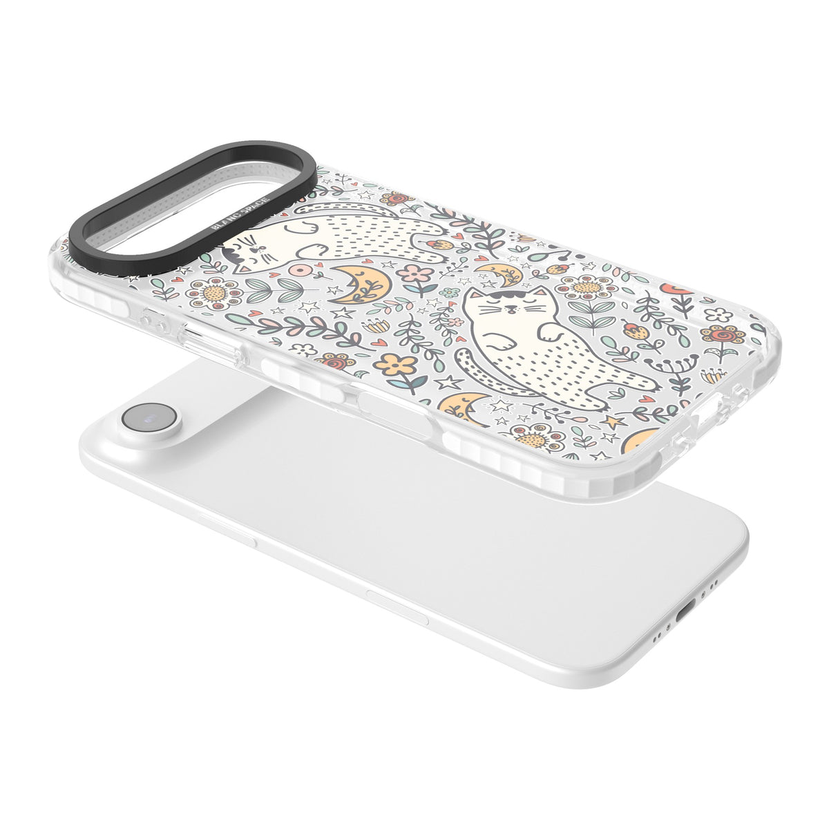 Whisker Dreams iPhone Air Impact Clear Phone Case angled