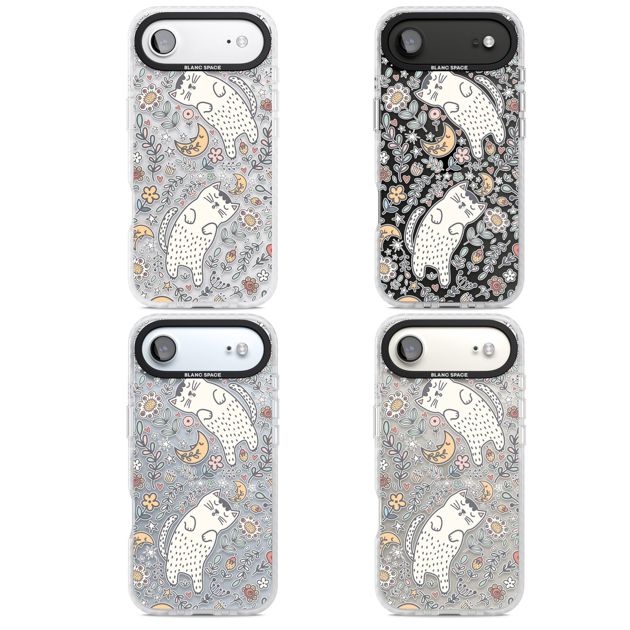 Sleeping Cat Pattern iPhone 17 Air Impact Clear Phone Case APT Impact Protection