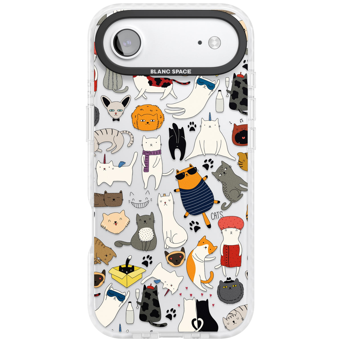 Cartoon Cats iPhone Air Impact Clear Phone Case front