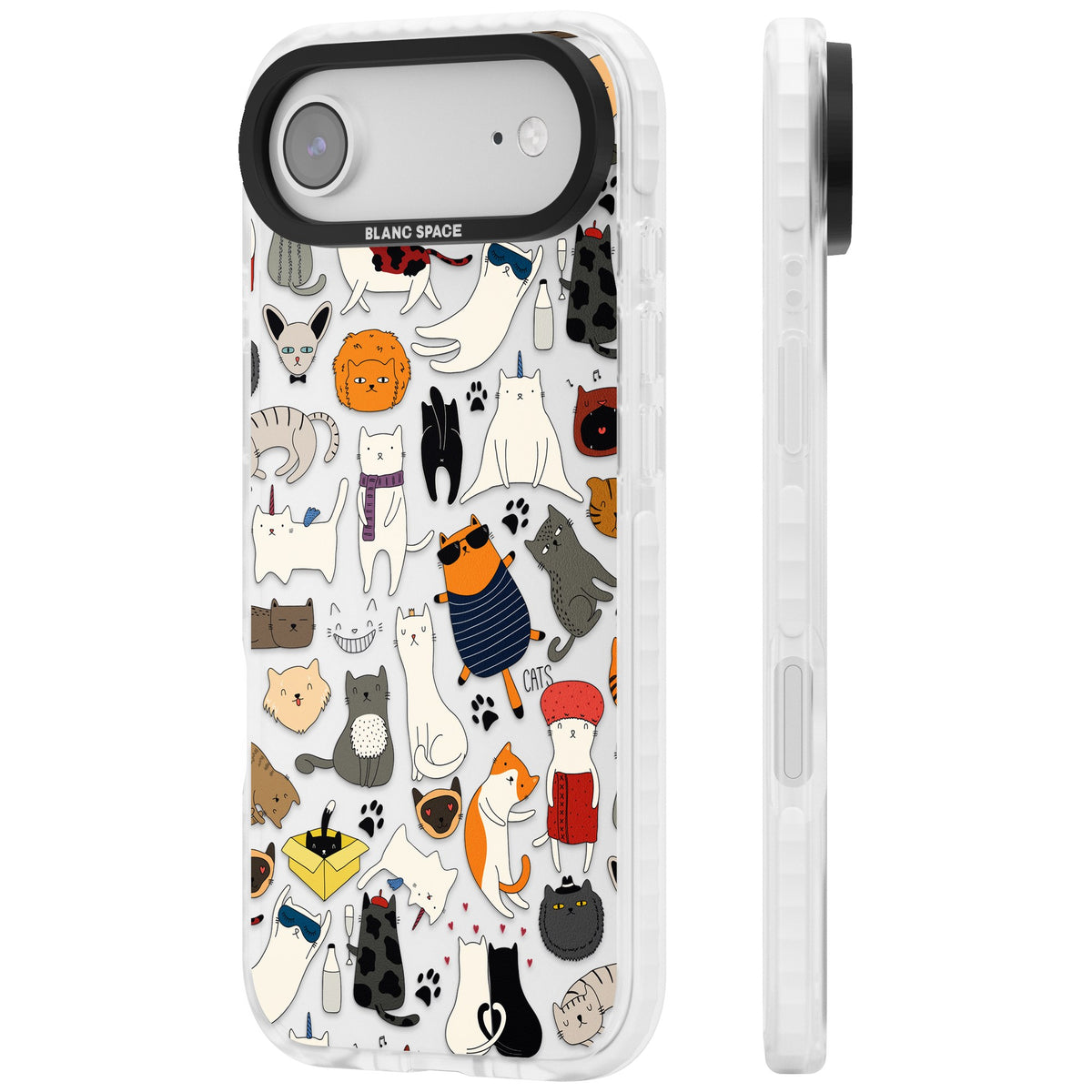 Cartoon Cats iPhone Air Impact Clear Phone Case side