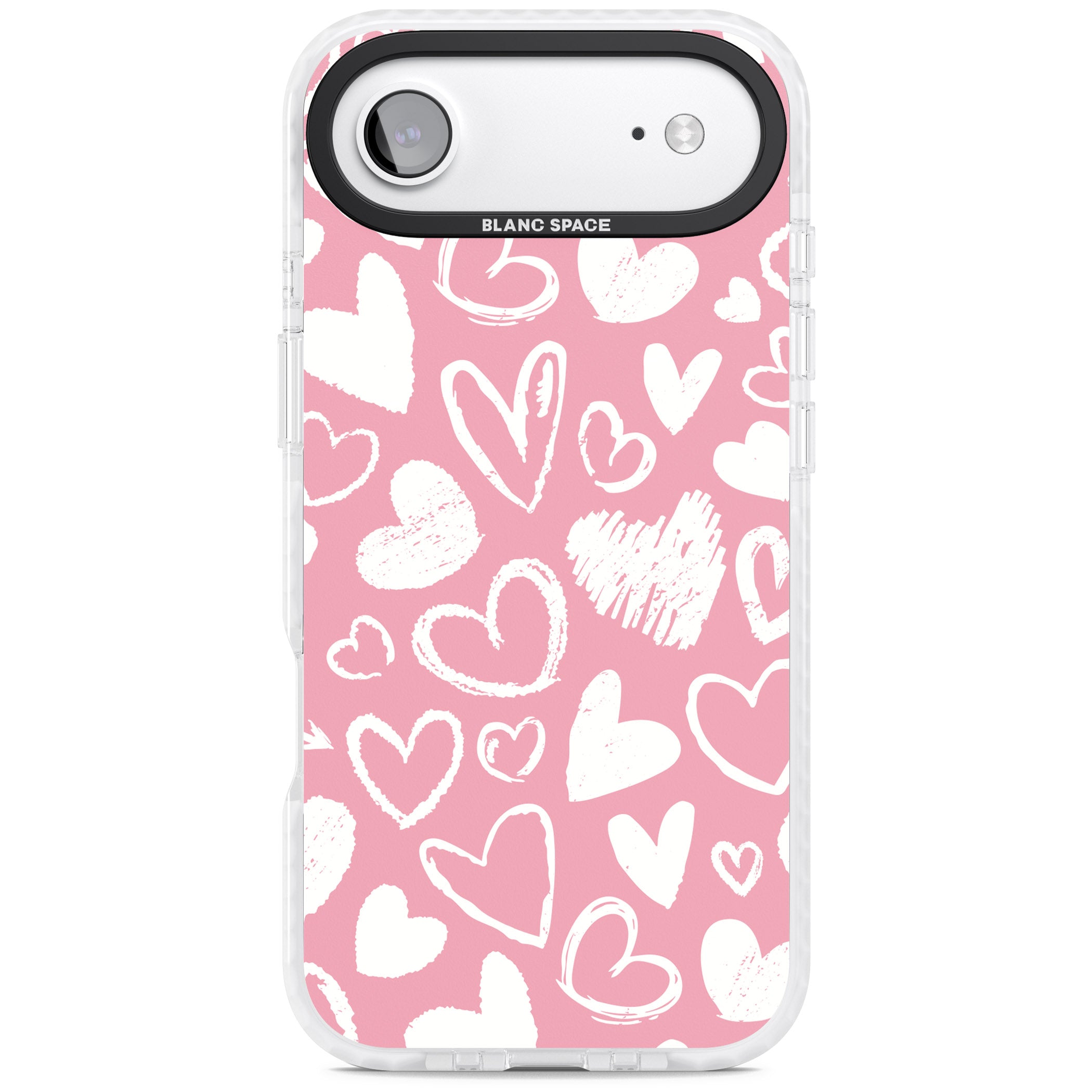 Chalk Hearts iPhone 17 Air Impact Clear Phone Case