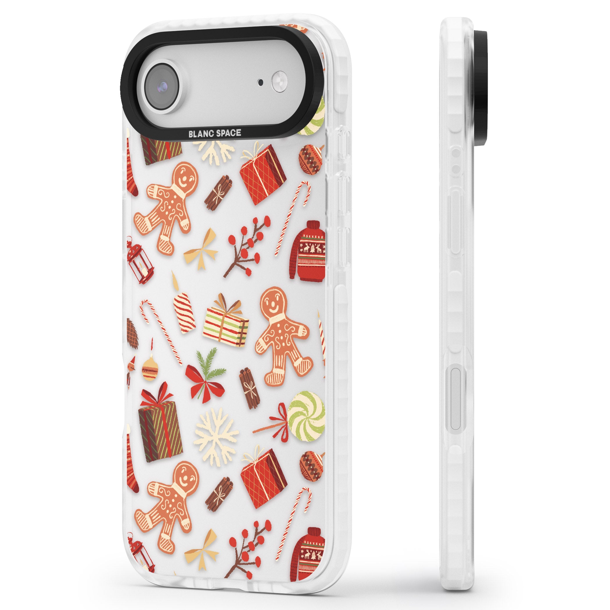 Christmas Assortments iPhone 17 Air Impact Clear Phone Case Side Profile