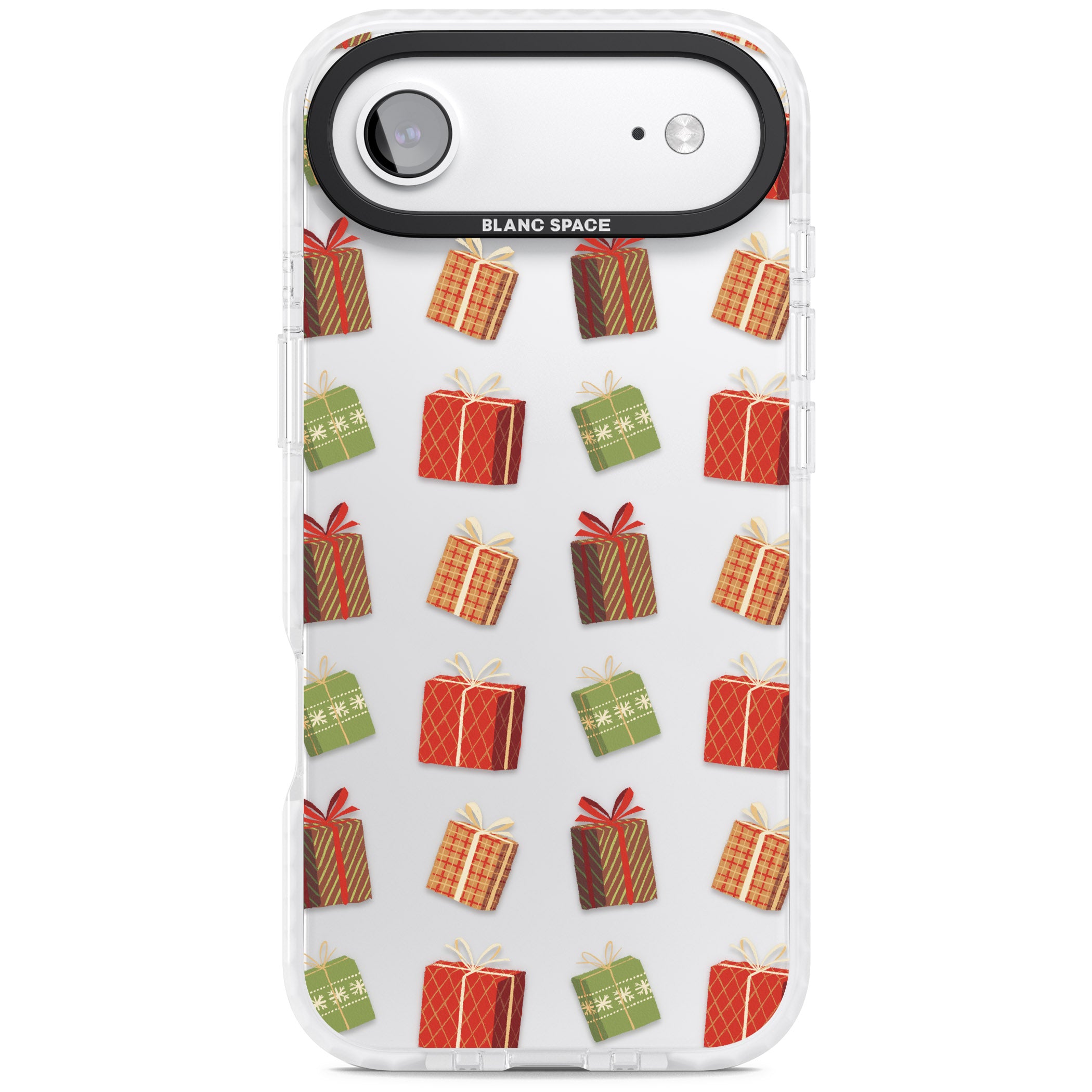 Christmas Presents Pattern iPhone 17 Air Impact Clear Phone Case