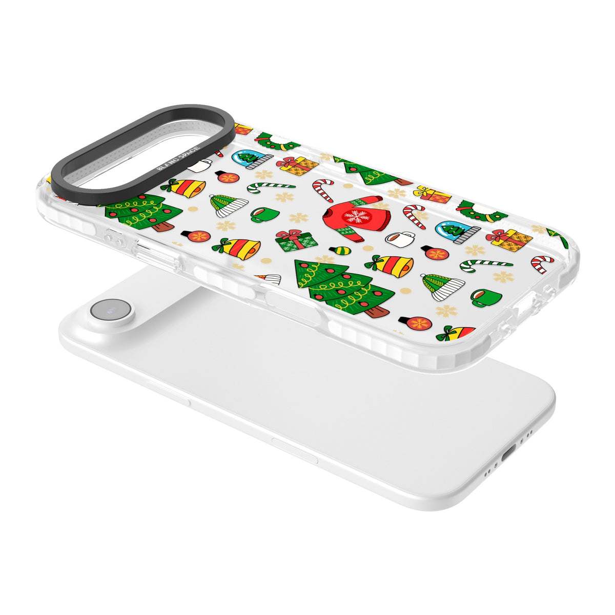 Holiday Medley iPhone Air Impact Clear Phone Case angled