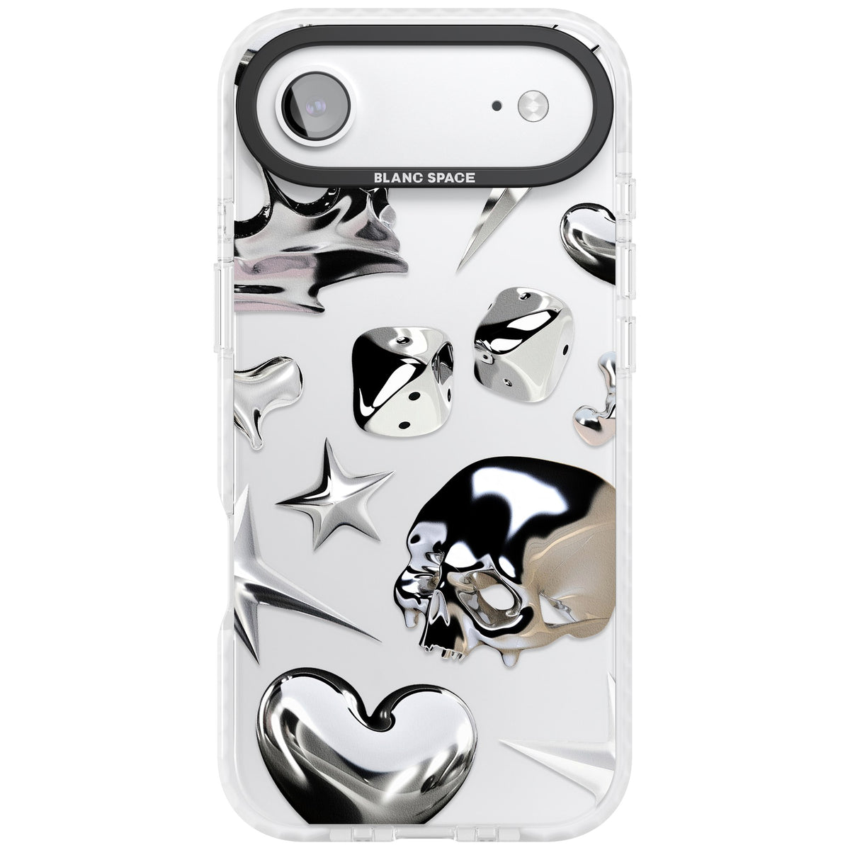 Chromed iPhone Air Impact Clear Phone Case front
