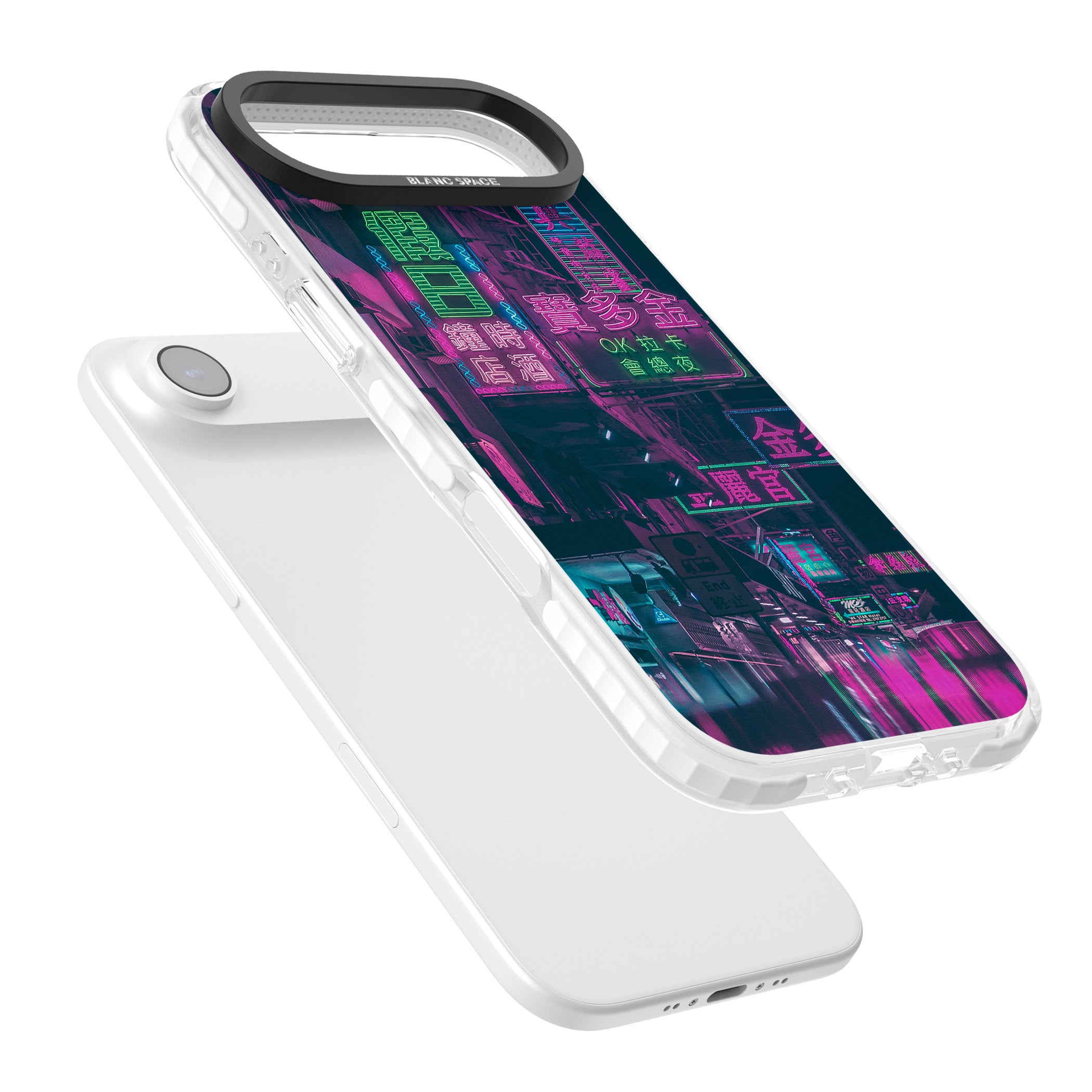 Neon Night Strip iPhone 17 Air Impact Clear Phone Case Colours
