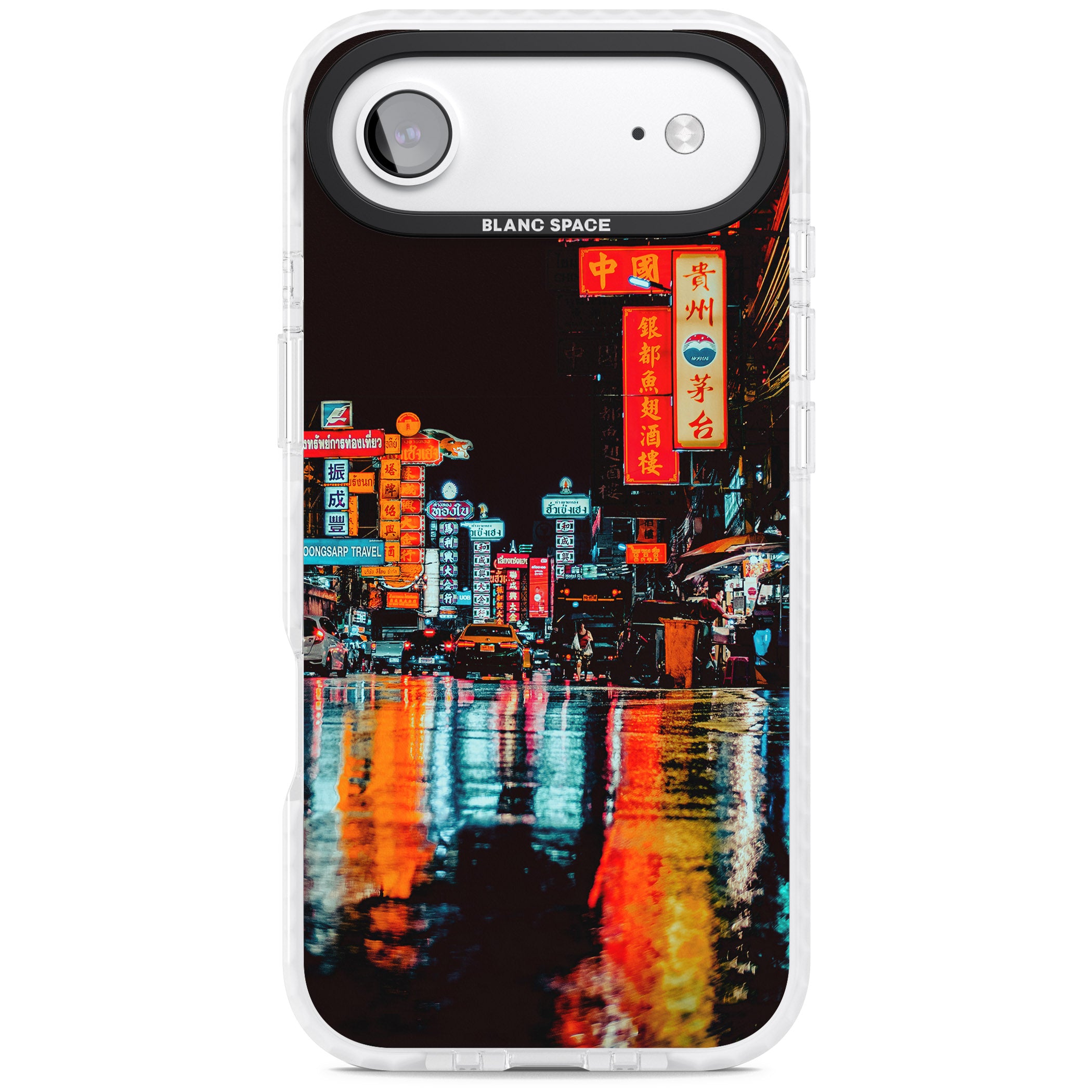 Neon City iPhone 17 Air Impact Clear Phone Case