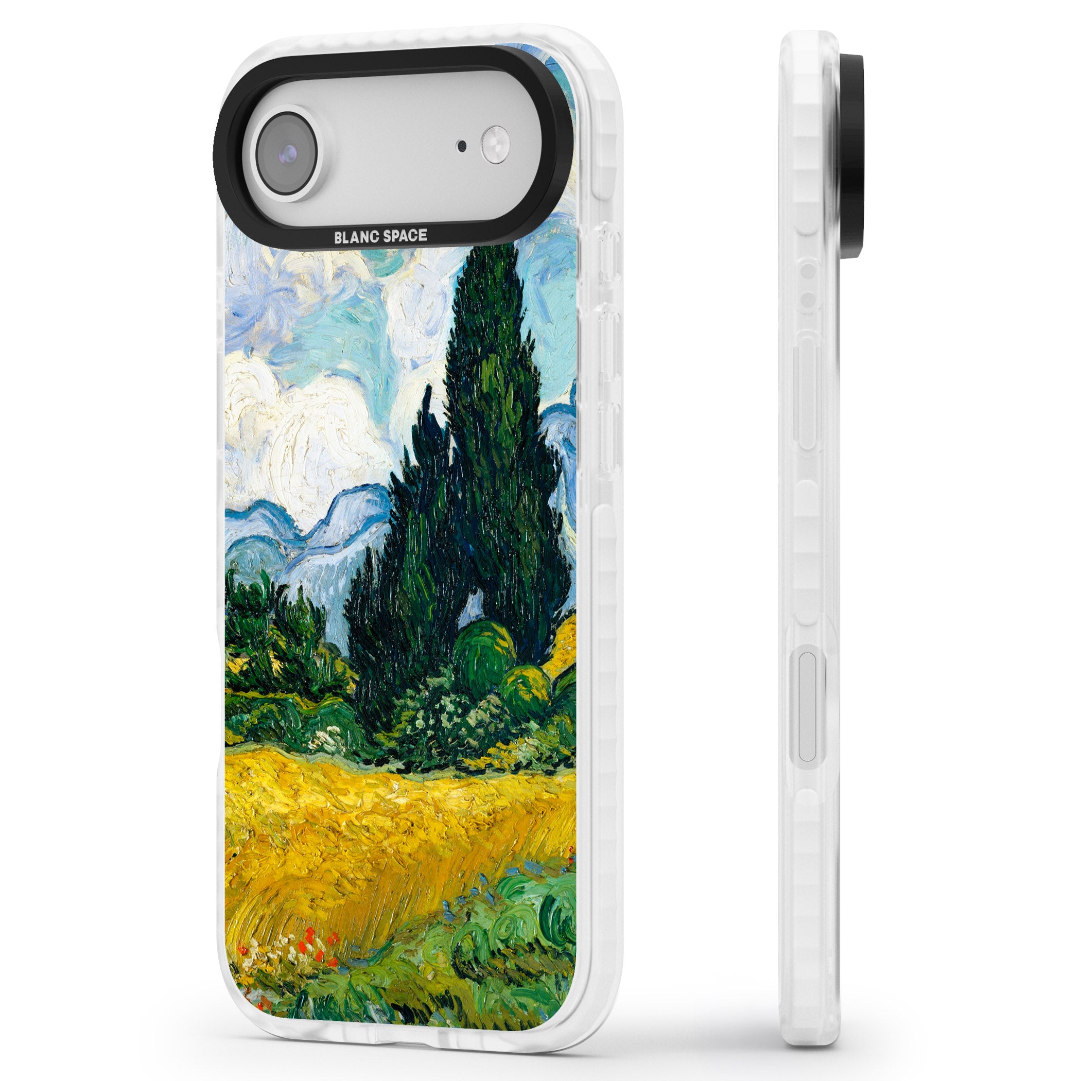 Wheat Field With Cypresses By Vincent Van Gogh iPhone 17 Air Impact Clear Phone Case Side Profile