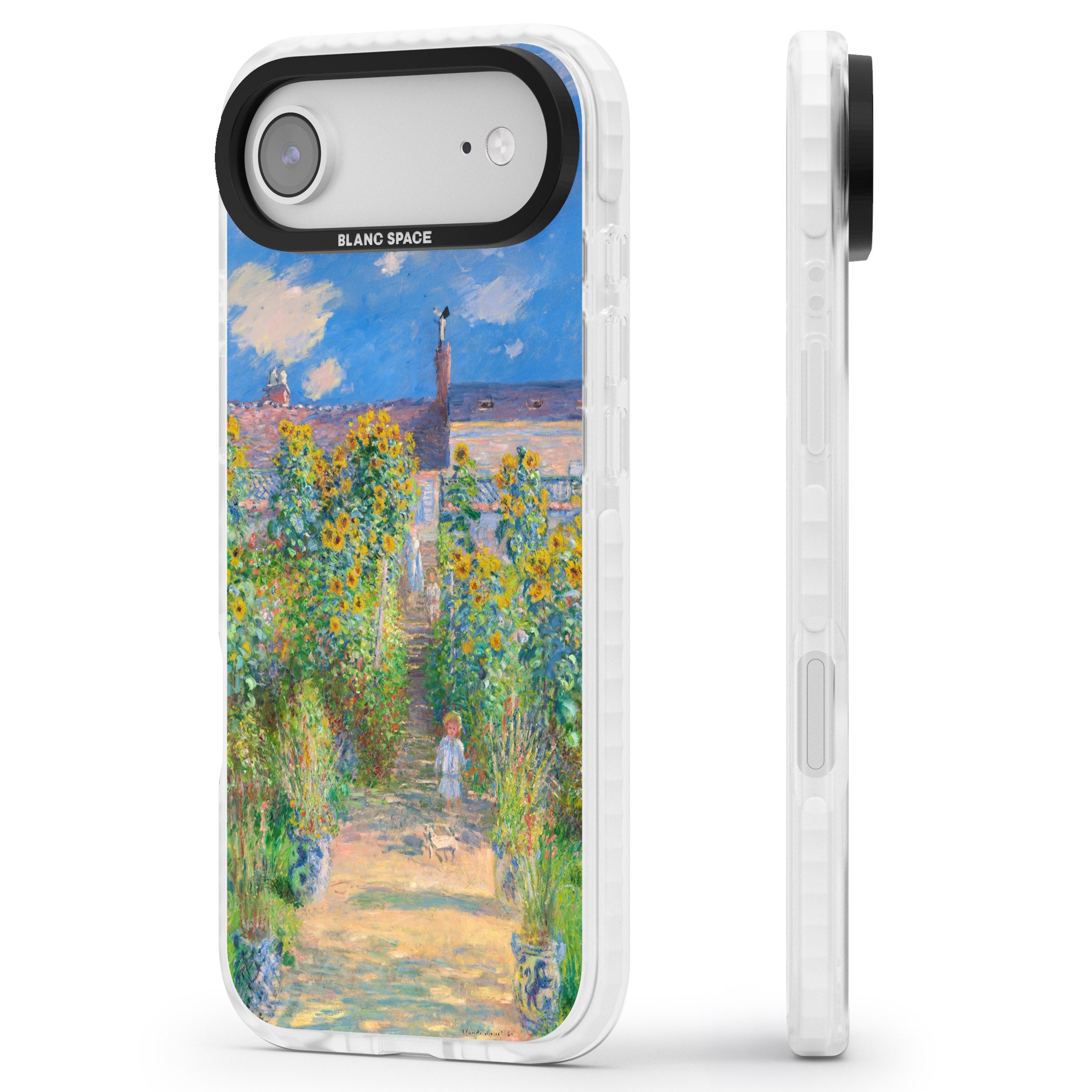 Garden at Vetheuil iPhone 17 Air Impact Clear Phone Case Side Profile