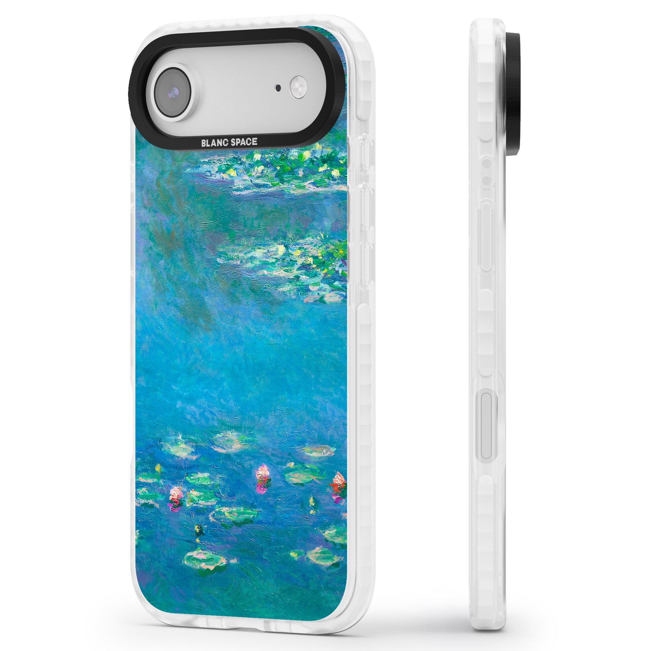 Water Lilies iPhone 17 Air Impact Clear Phone Case Side Profile