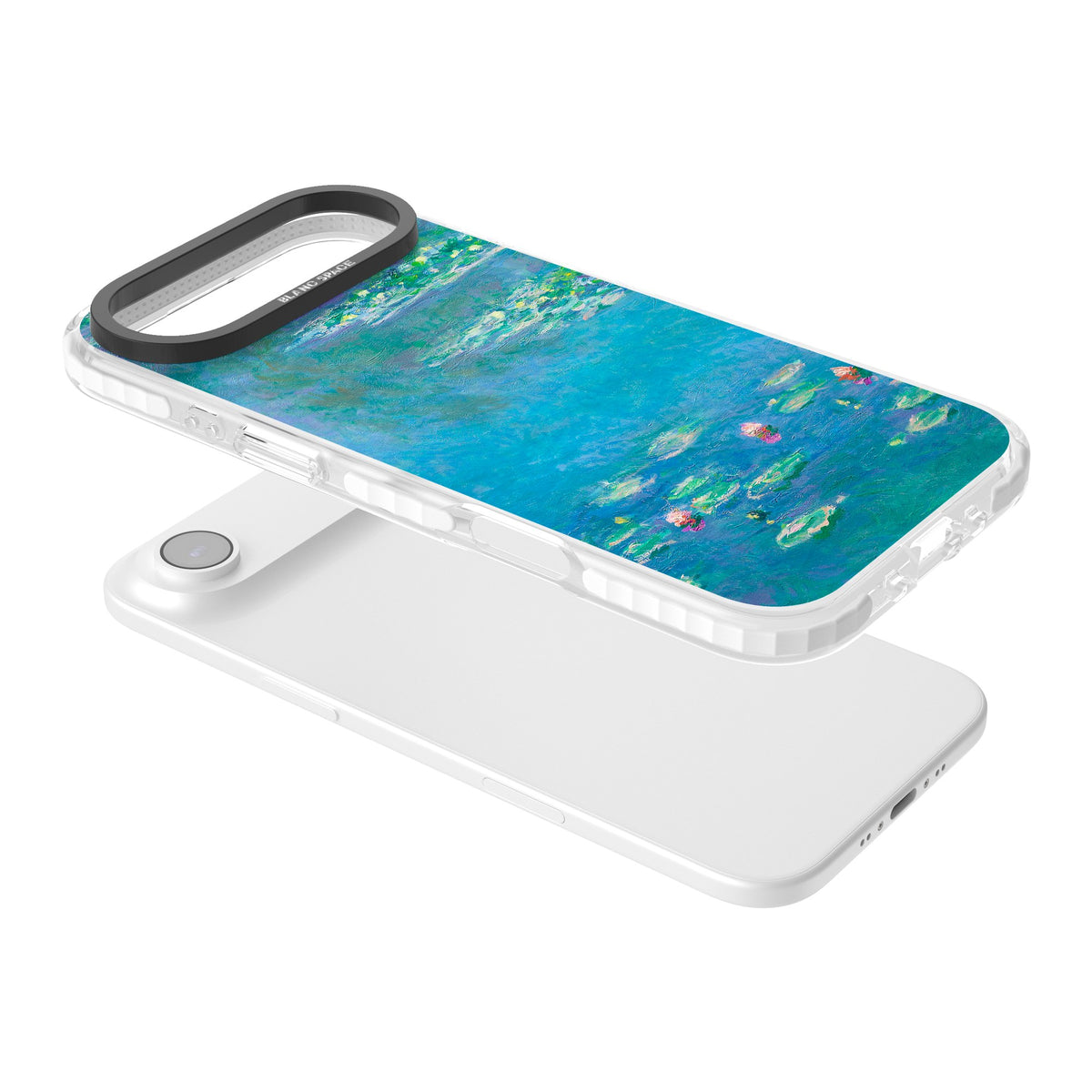 Water Lilies iPhone Air Impact Clear Phone Case angled