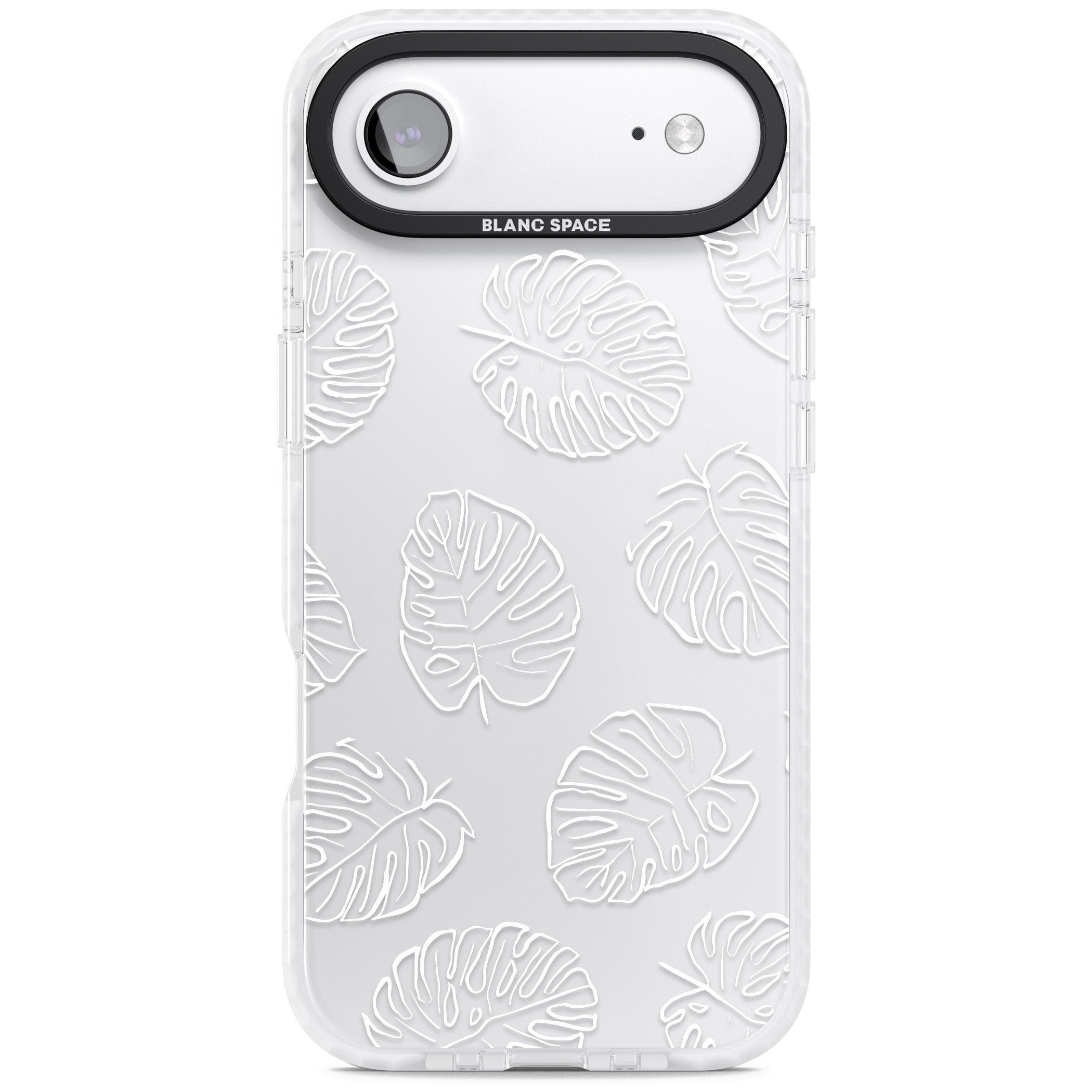 Monstera Outline iPhone 17 Air Impact Clear Phone Case