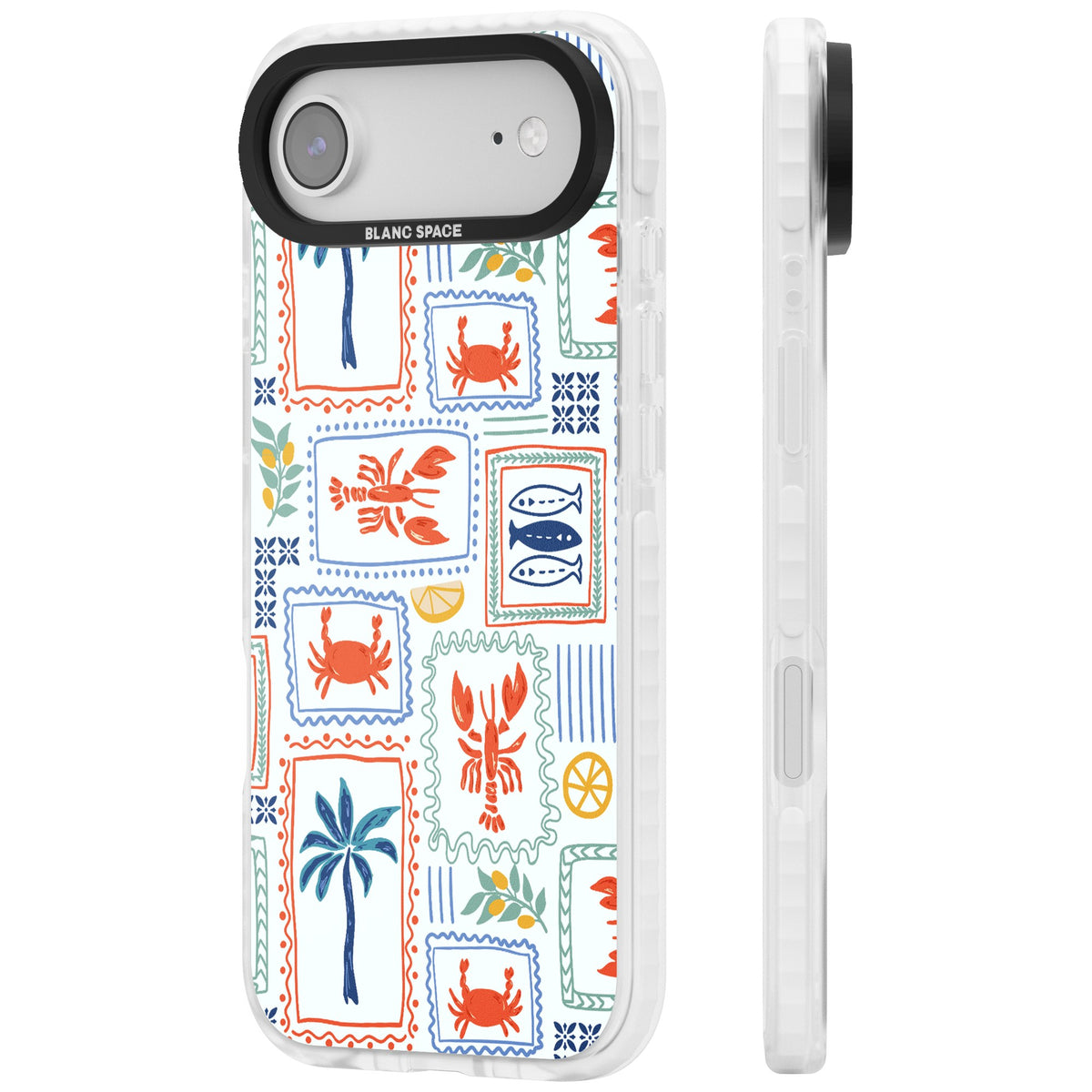 Seaside Stamps iPhone Air Impact Clear Phone Case side
