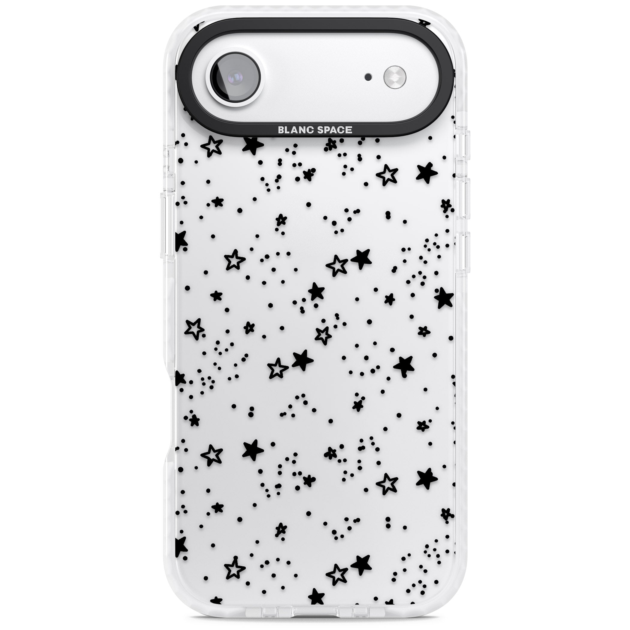 Black Star Speckle iPhone 17 Air Impact Clear Phone Case