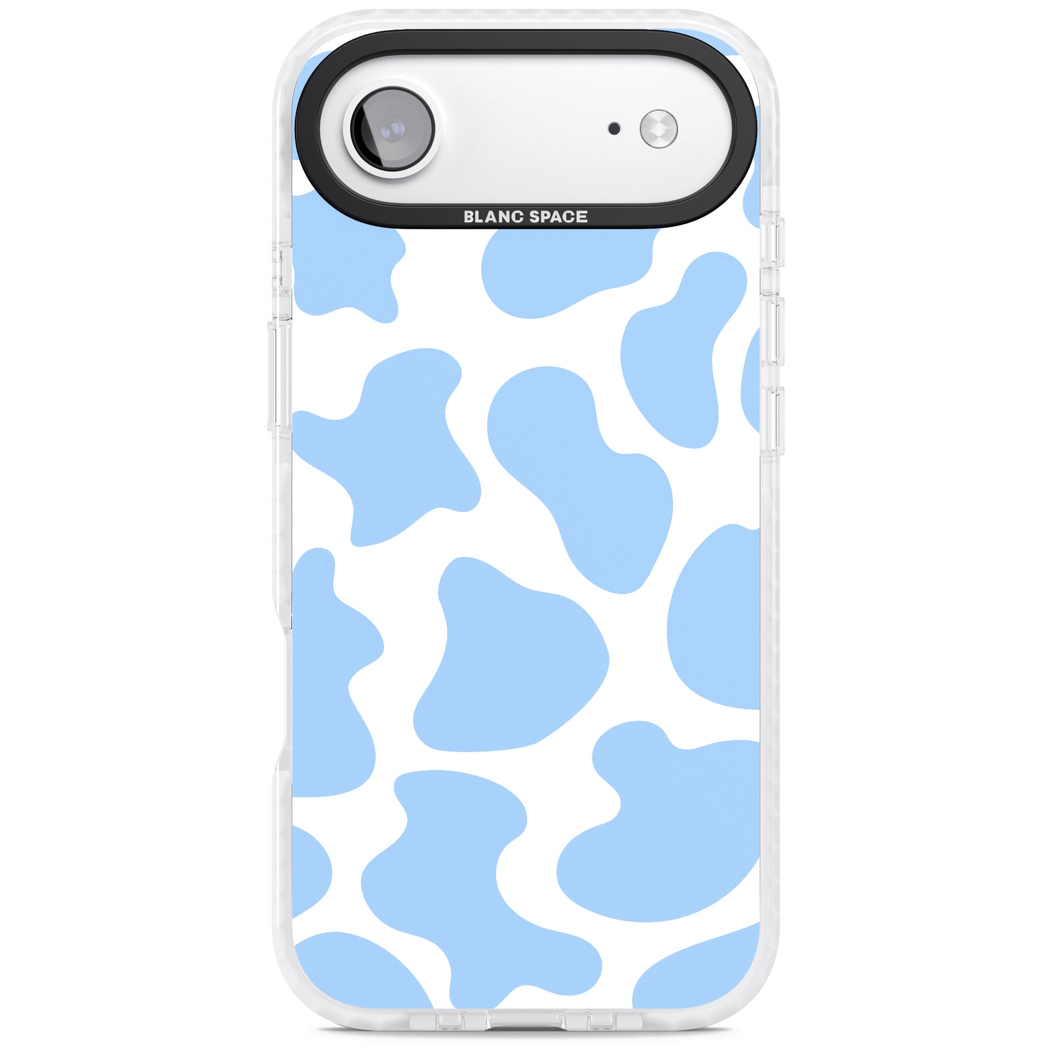 Blue And White Cow Print iPhone 17 Air Impact Clear Phone Case