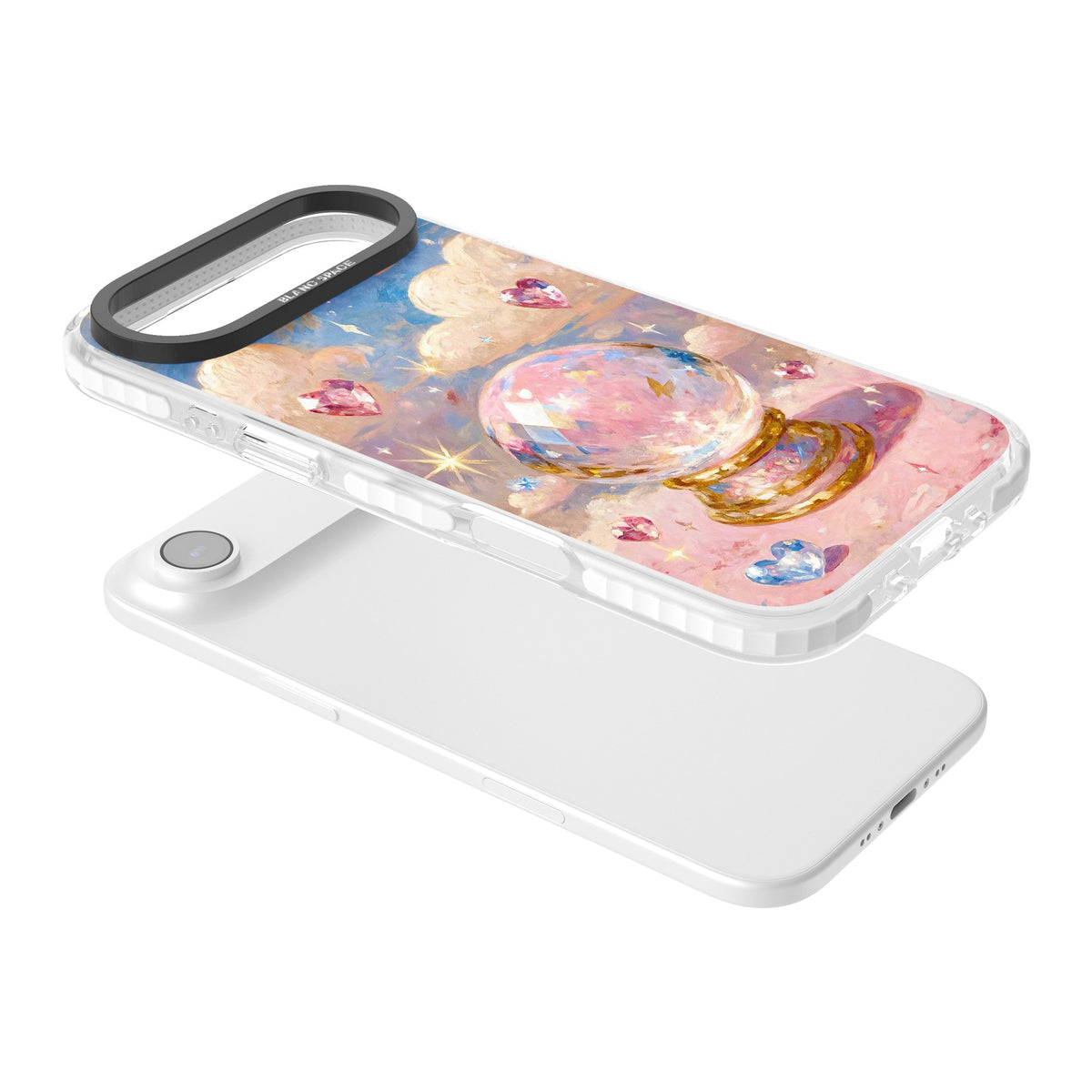 Crystal Ball iPhone Air Impact Clear Phone Case angled