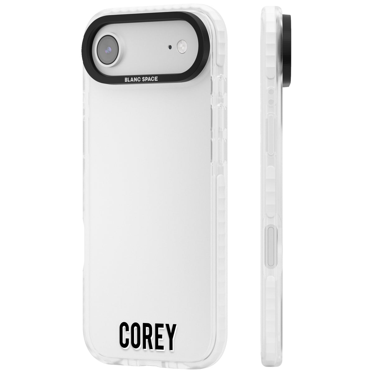 Personalised Name (Bottom) iPhone Air Impact Clear Phone Case side