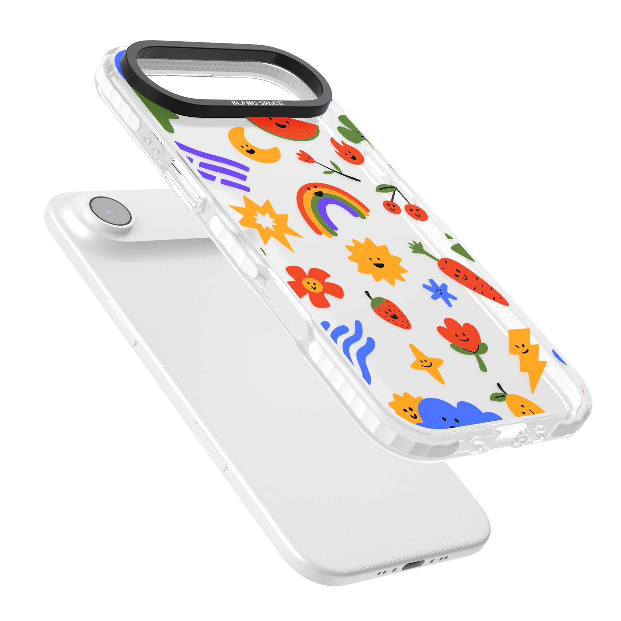 Colorful Kawaii Icons iPhone 17 Air Impact Clear Phone Case Colours