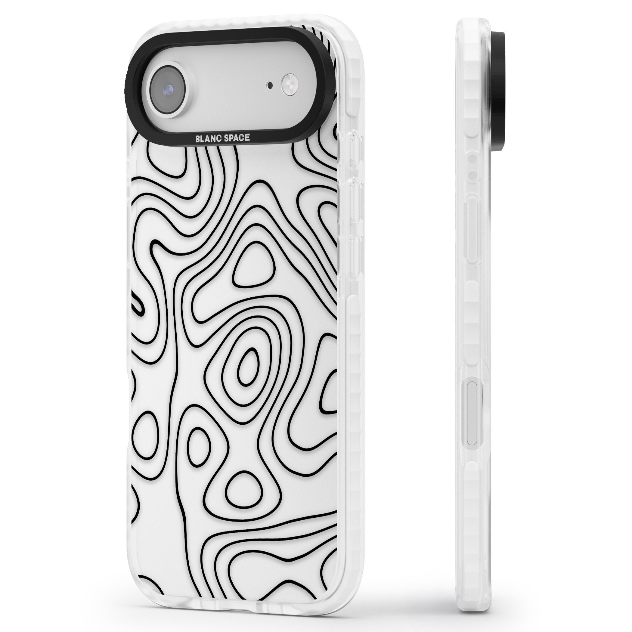 Damascus Steel iPhone 17 Air Impact Clear Phone Case Side Profile