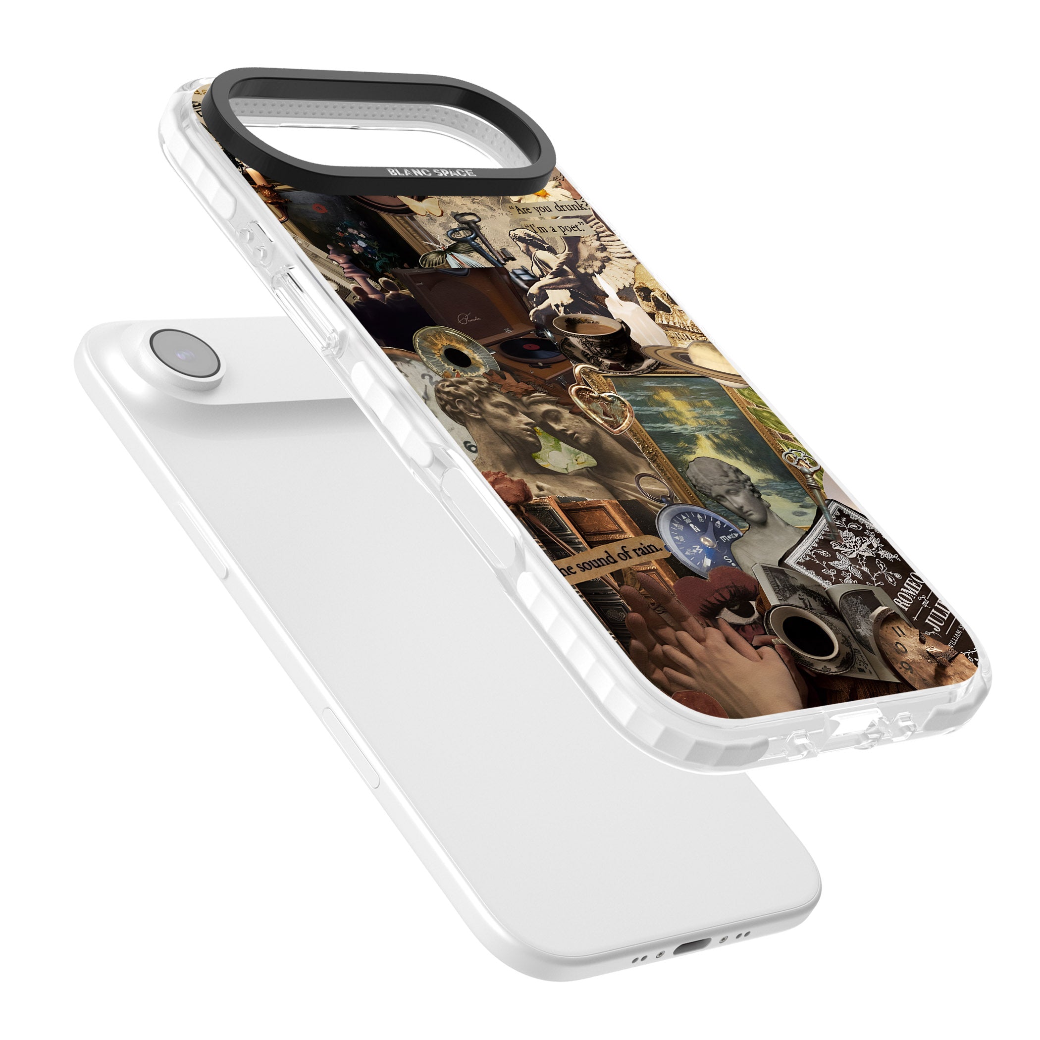 Vintage Academia Collage iPhone 17 Air Impact Clear Phone Case Colours