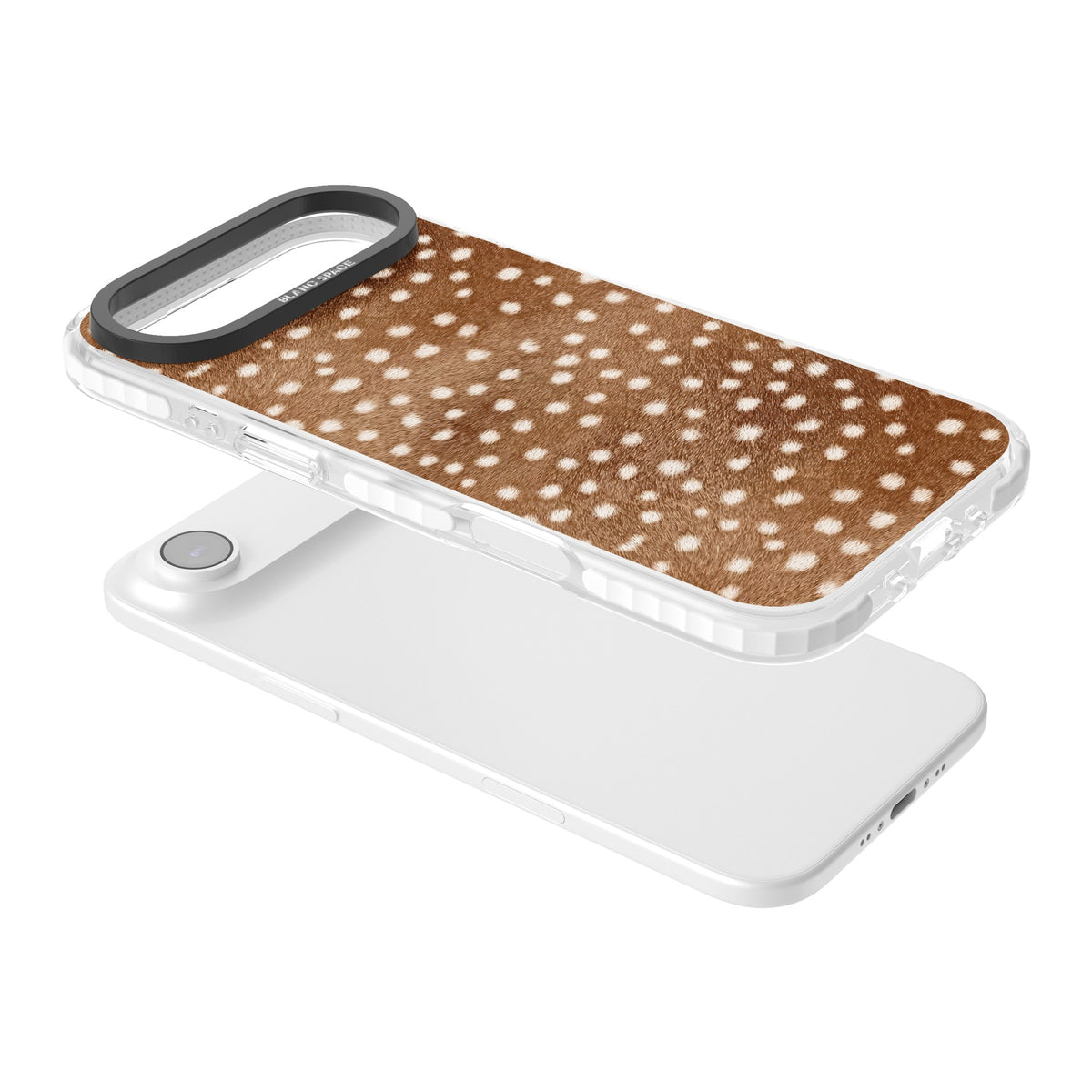 Deer Print iPhone Air Impact Clear Phone Case angled