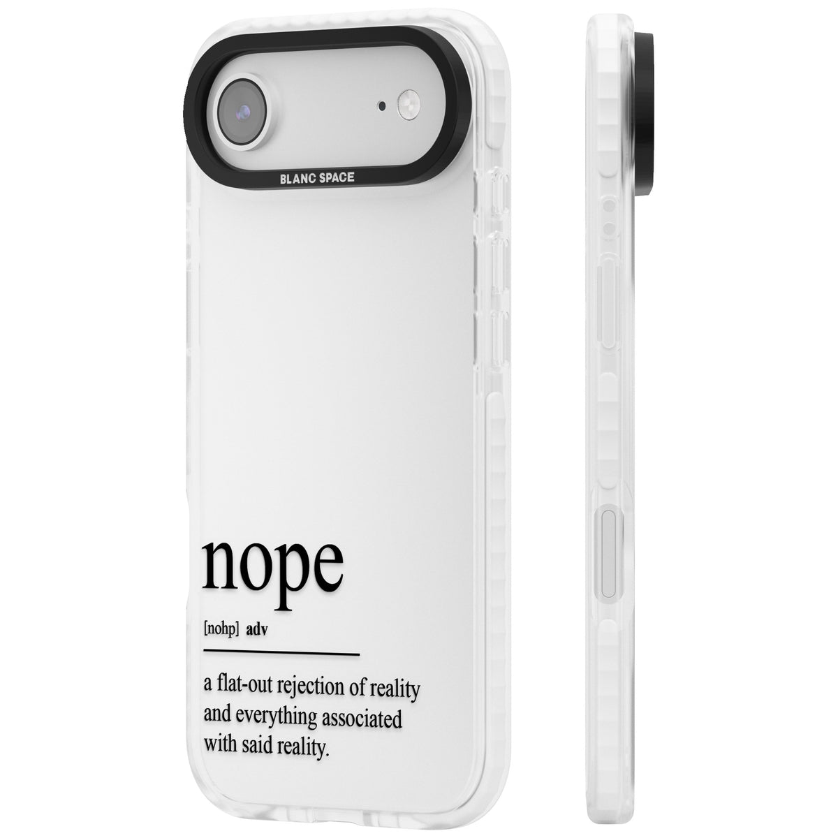Nope iPhone Air Impact Clear Phone Case side