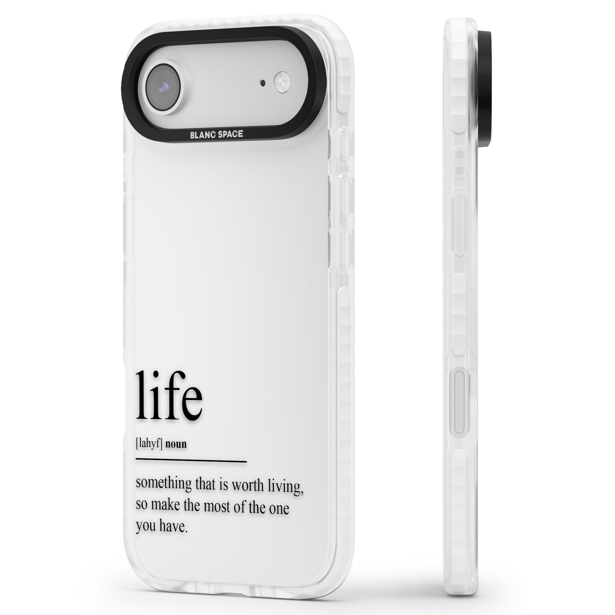 Life iPhone 17 Air Impact Clear Phone Case Side Profile