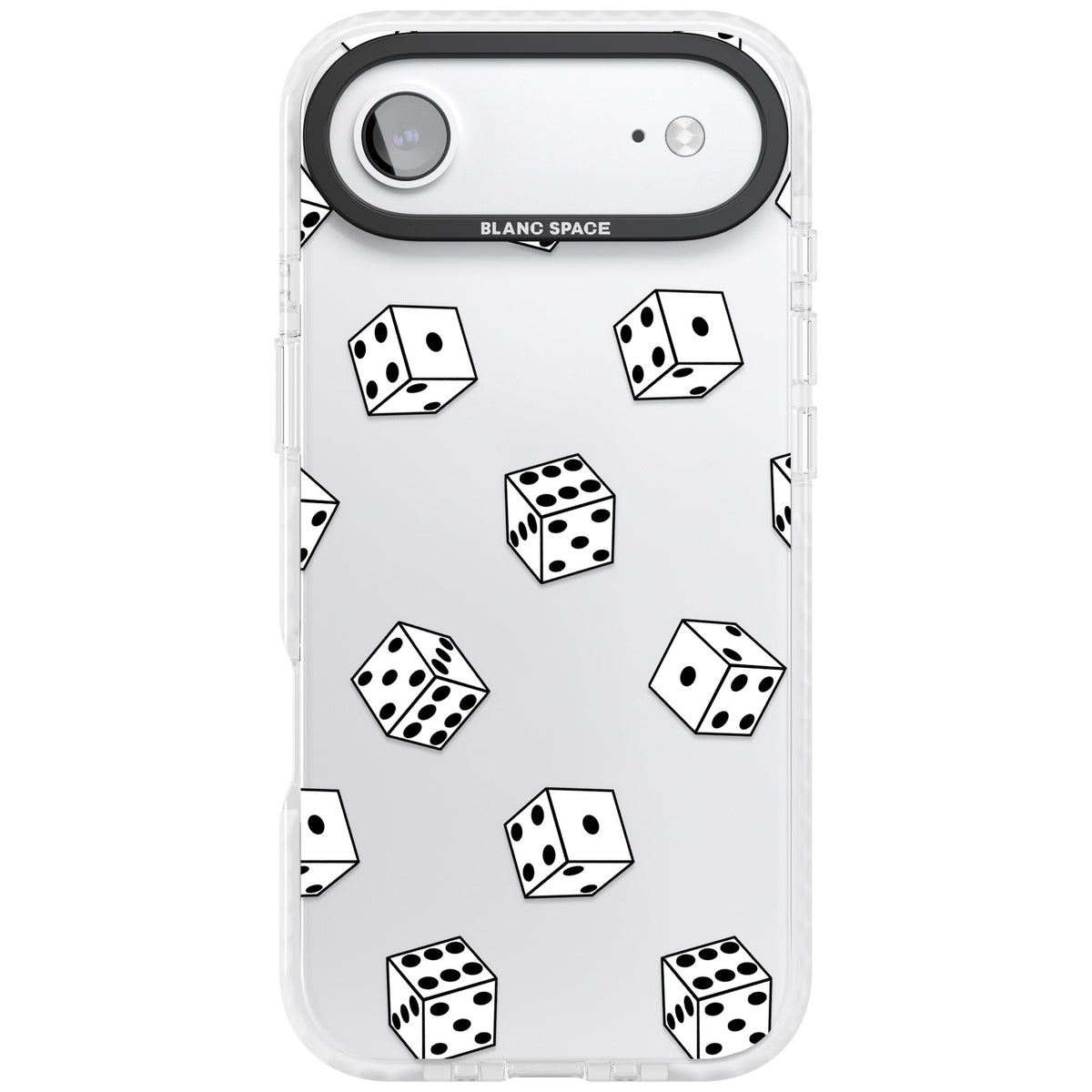 Clear Dice Pattern iPhone Air Impact Clear Phone Case front