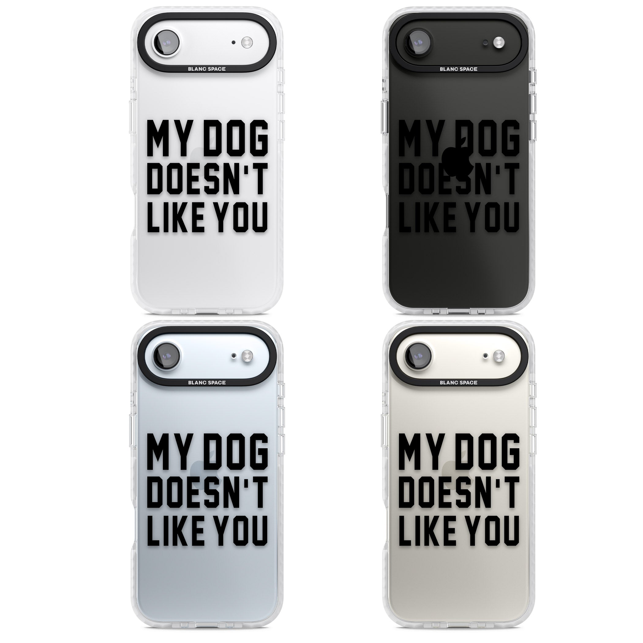 My Dog Doesn'T Like You iPhone 17 Air Impact Clear Phone Case APT Impact Protection