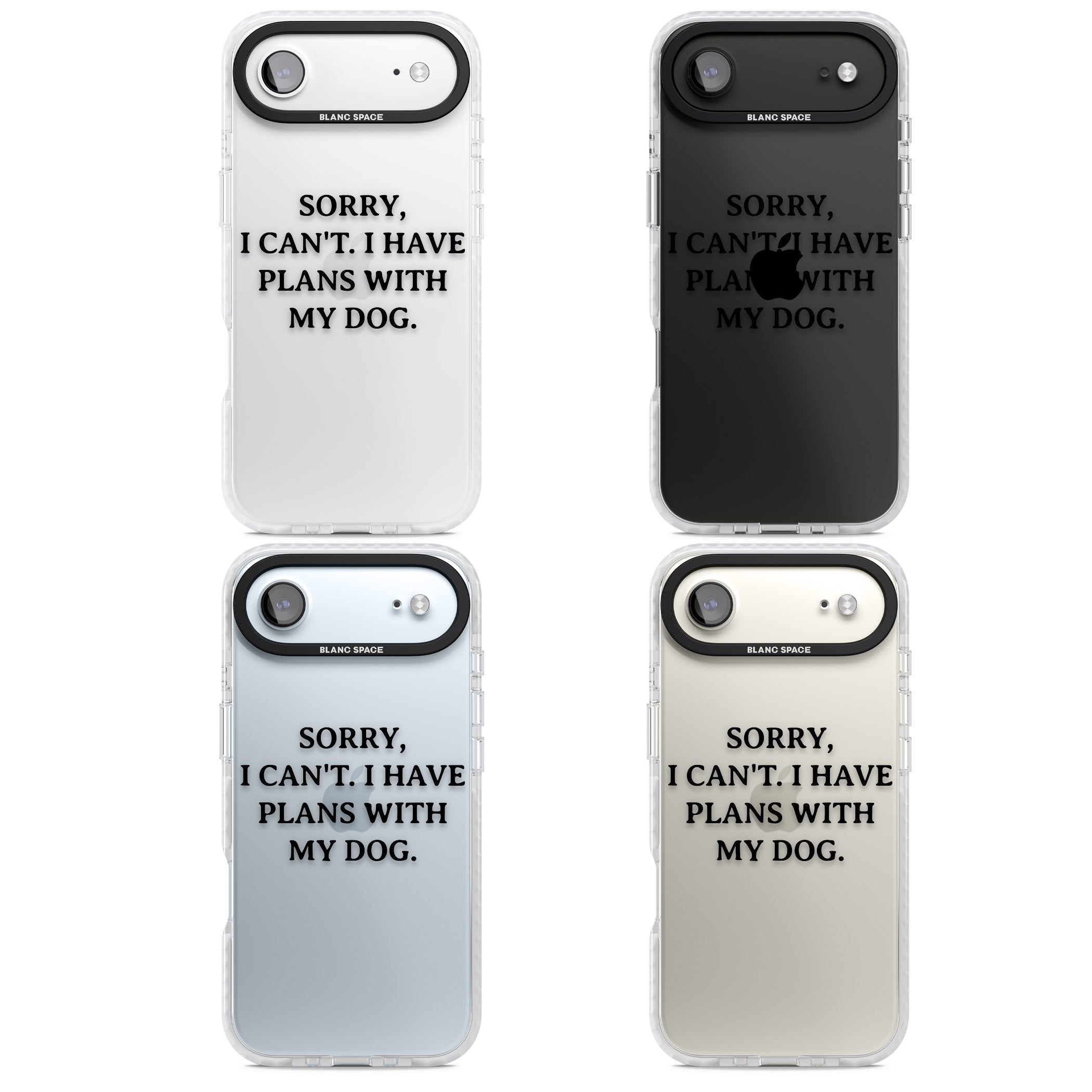 I Have Plans With My Dog iPhone 17 Air Impact Clear Phone Case APT Impact Protection