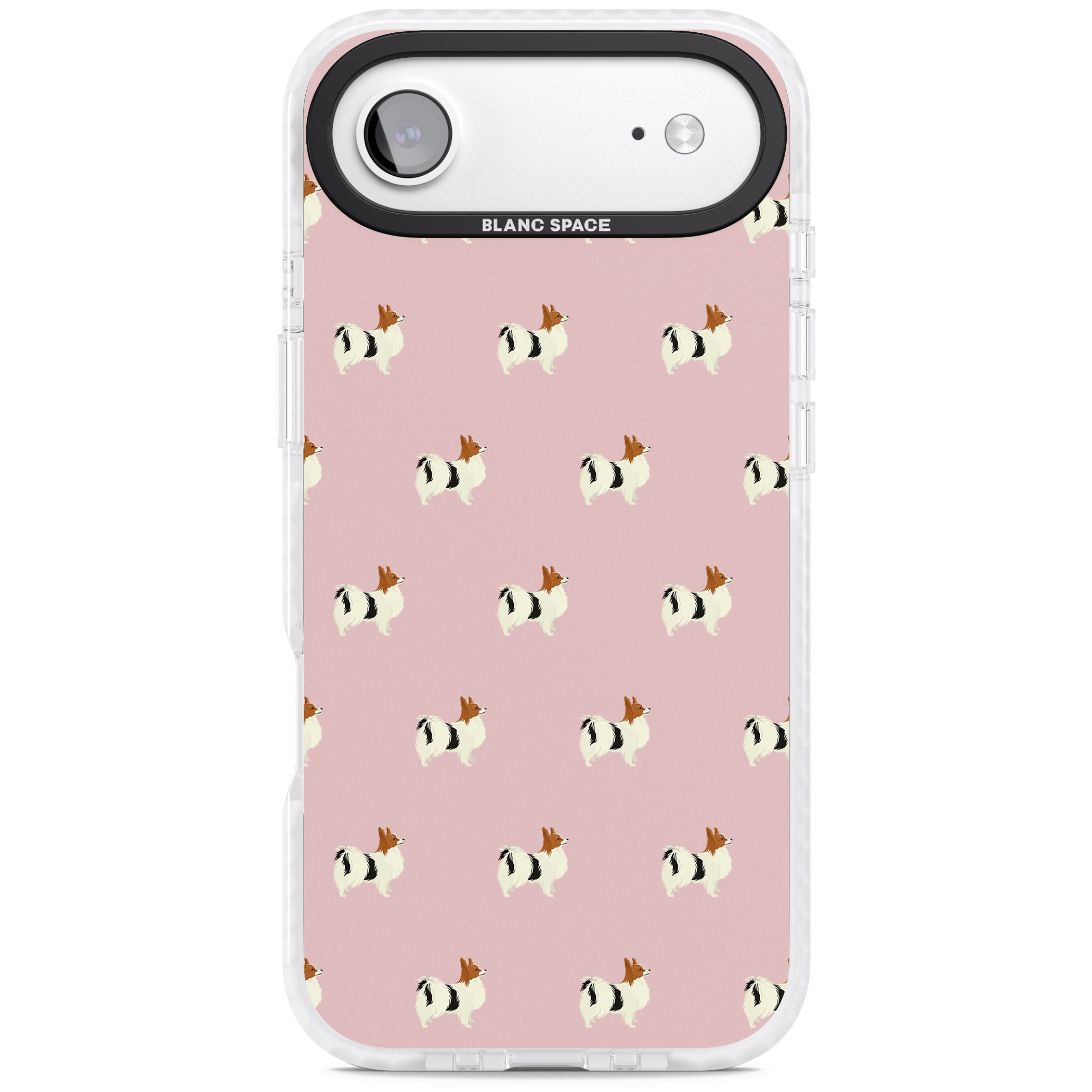 Papillon Dog Pattern iPhone 17 Air Impact Clear Phone Case
