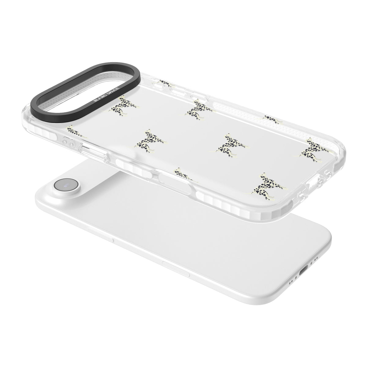 Dalmatian Dog Pattern iPhone Air Impact Clear Phone Case angled