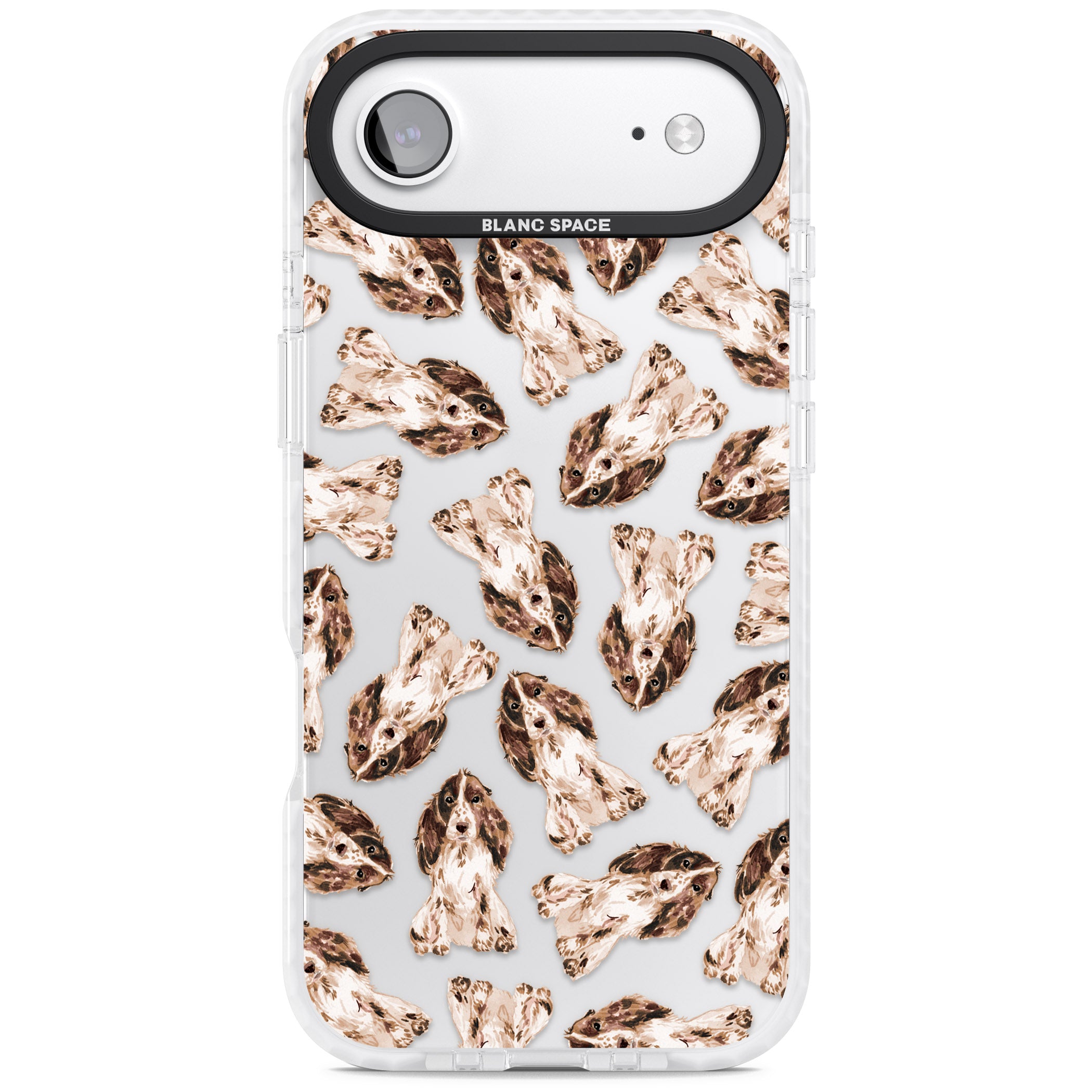 Cocker Spaniel (Brown) Watercolour Dog Pattern iPhone 17 Air Impact Clear Phone Case