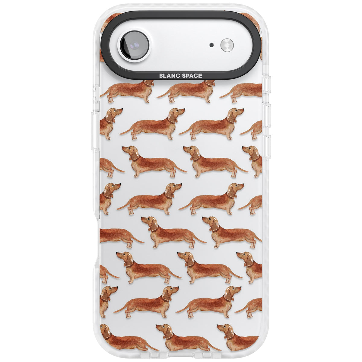 Dachshund Watercolor Dog Pattern iPhone Air Impact Clear Phone Case front