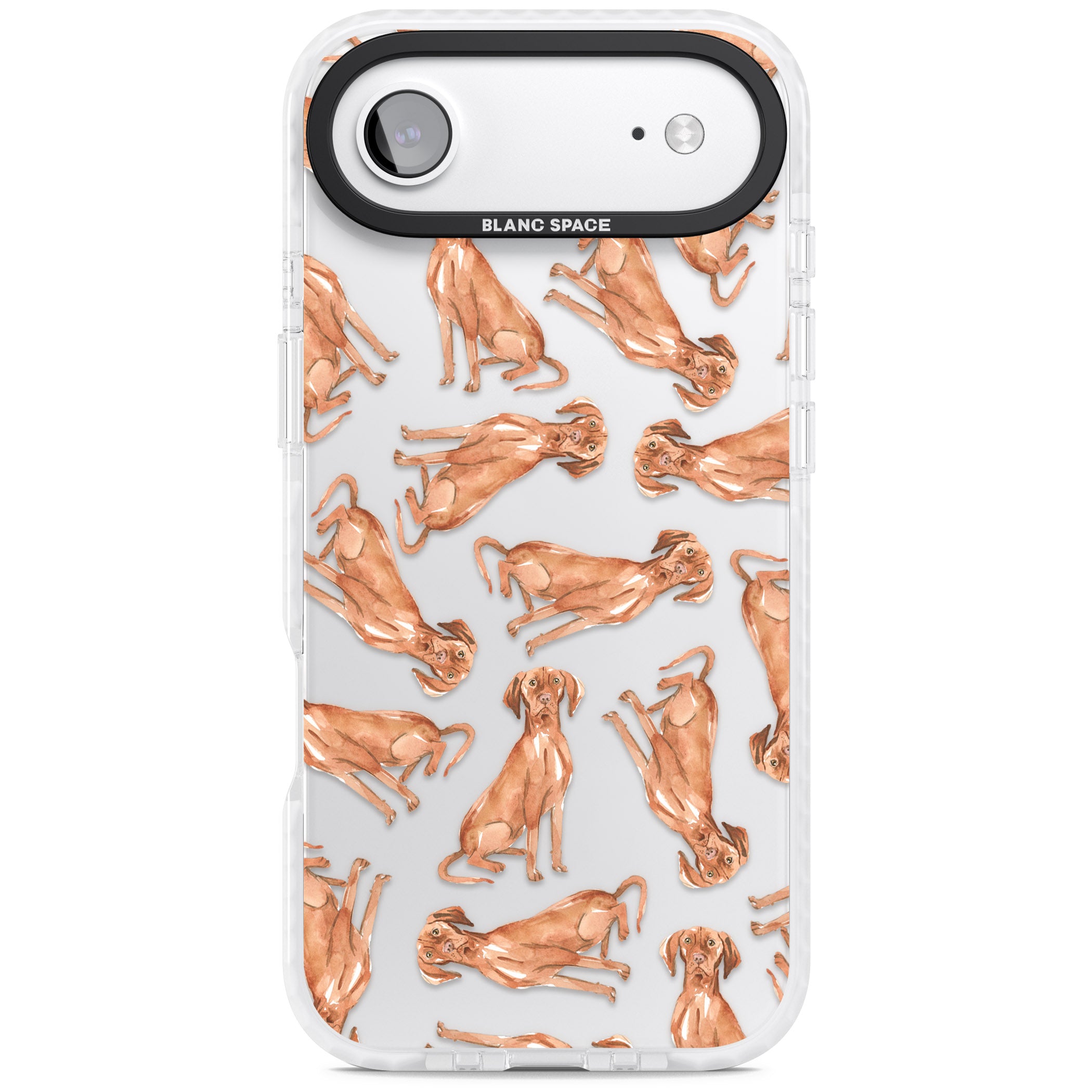 Hungarian Vizsla Watercolor Pattern iPhone 17 Air Impact Clear Phone Case