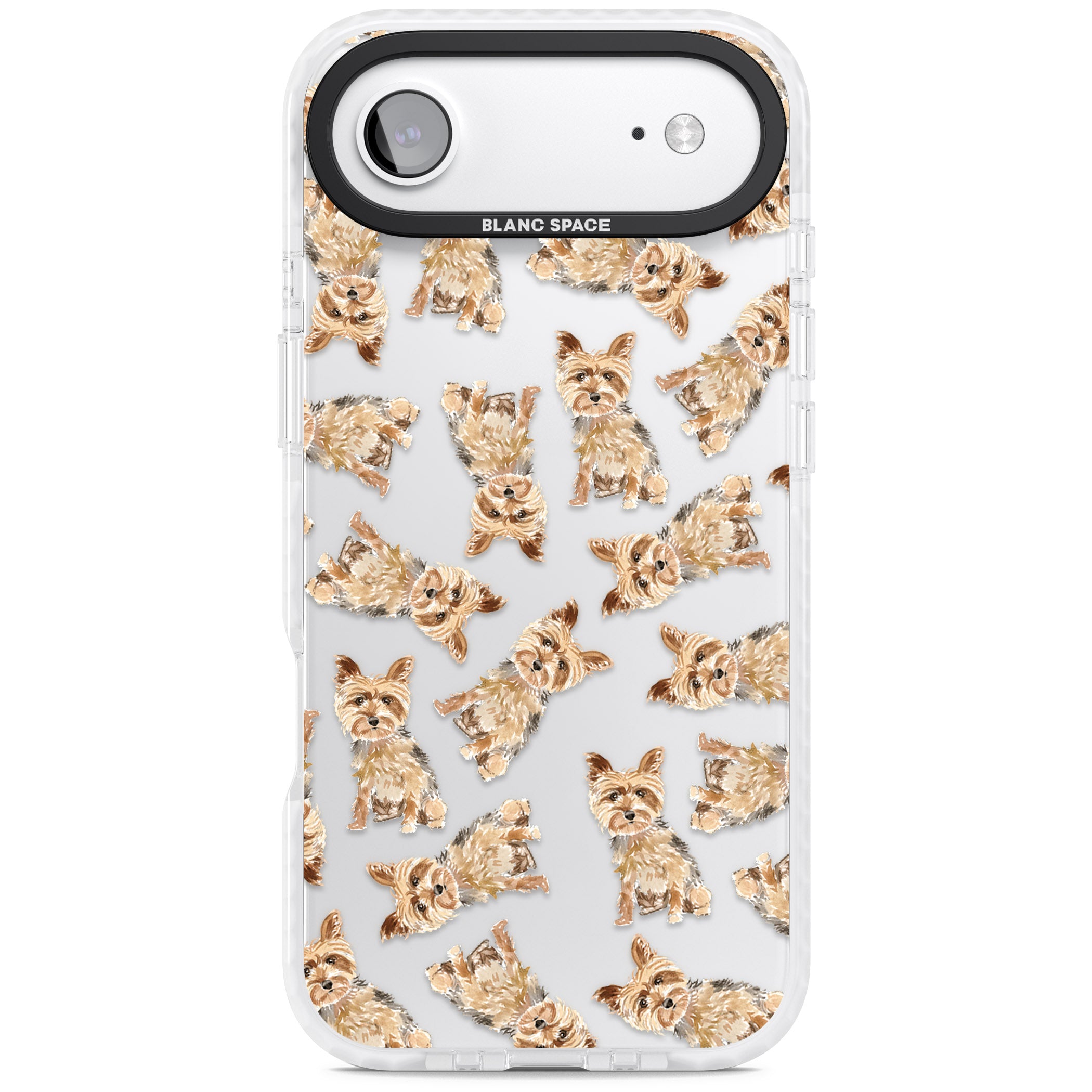 Yorkshire Terrier Dog Pattern iPhone 17 Air Impact Clear Phone Case