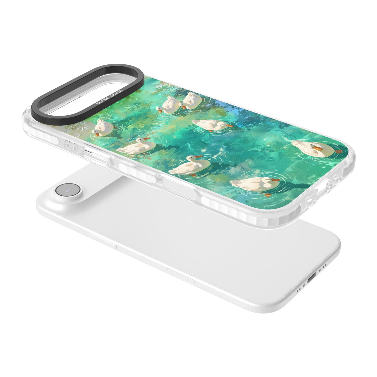 Ducks In The Pond iPhone Air Impact Clear Phone Case angled