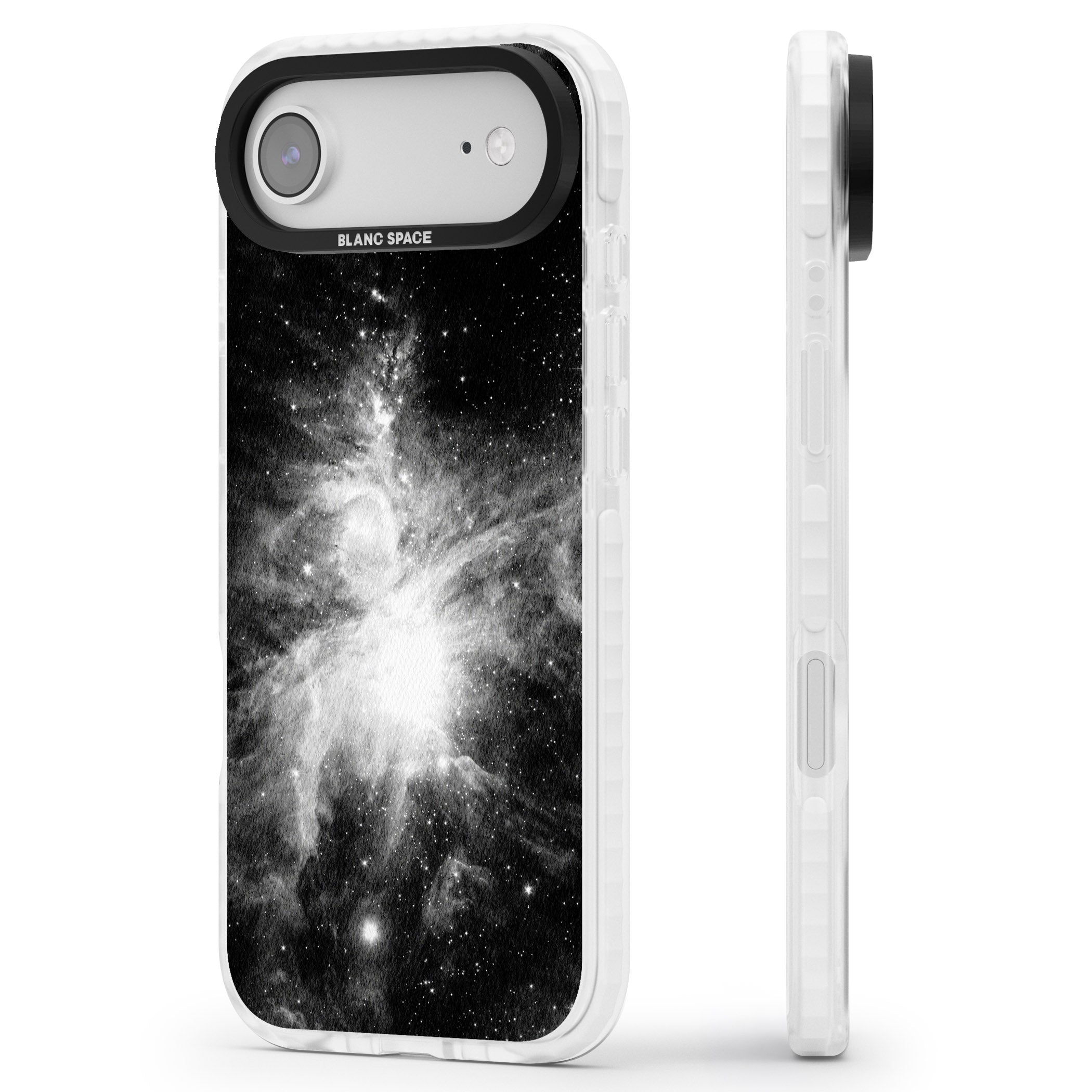Galaxy Swirl iPhone 17 Air Impact Clear Phone Case Side Profile