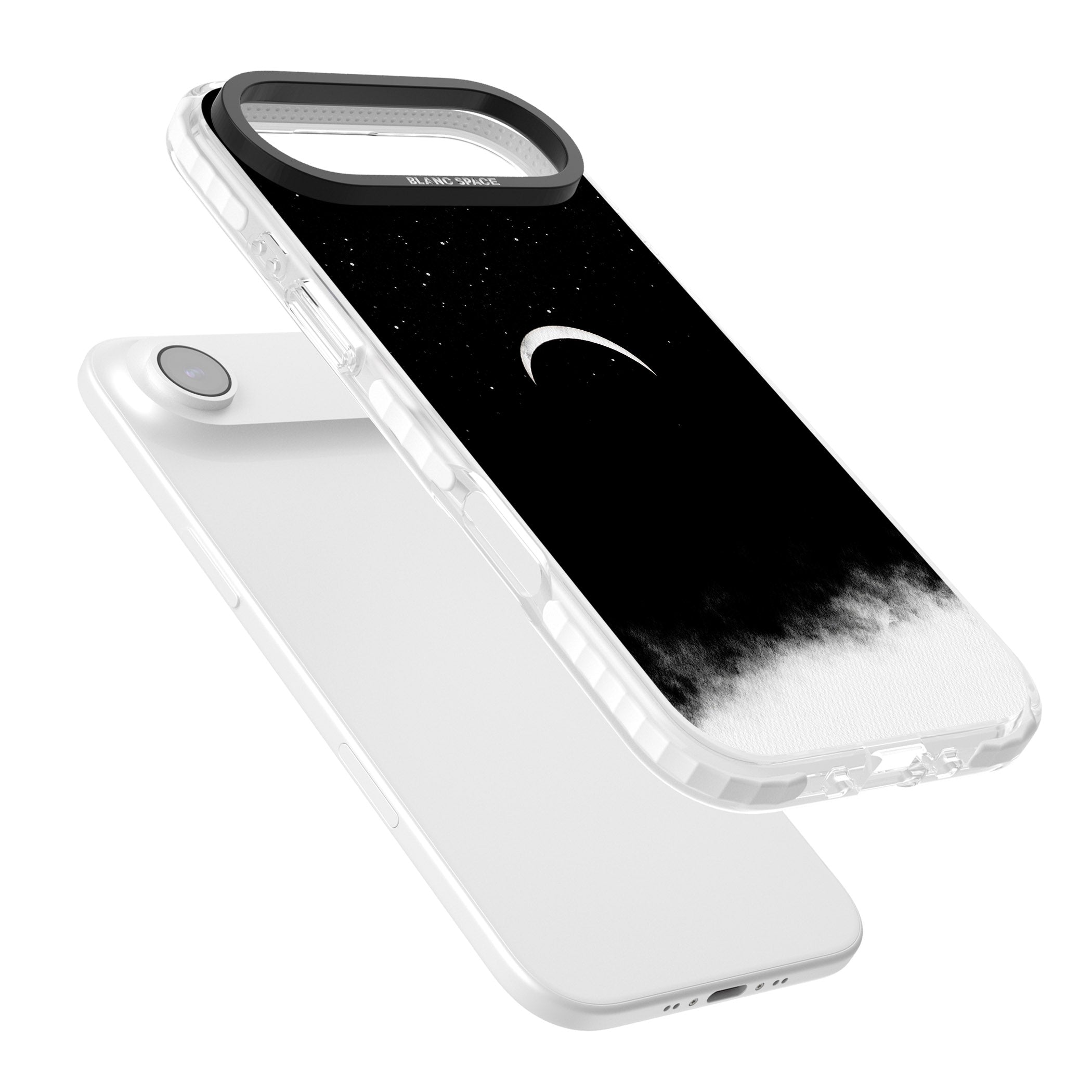 Crescent Moon Night Sky iPhone 17 Air Impact Clear Phone Case Colours