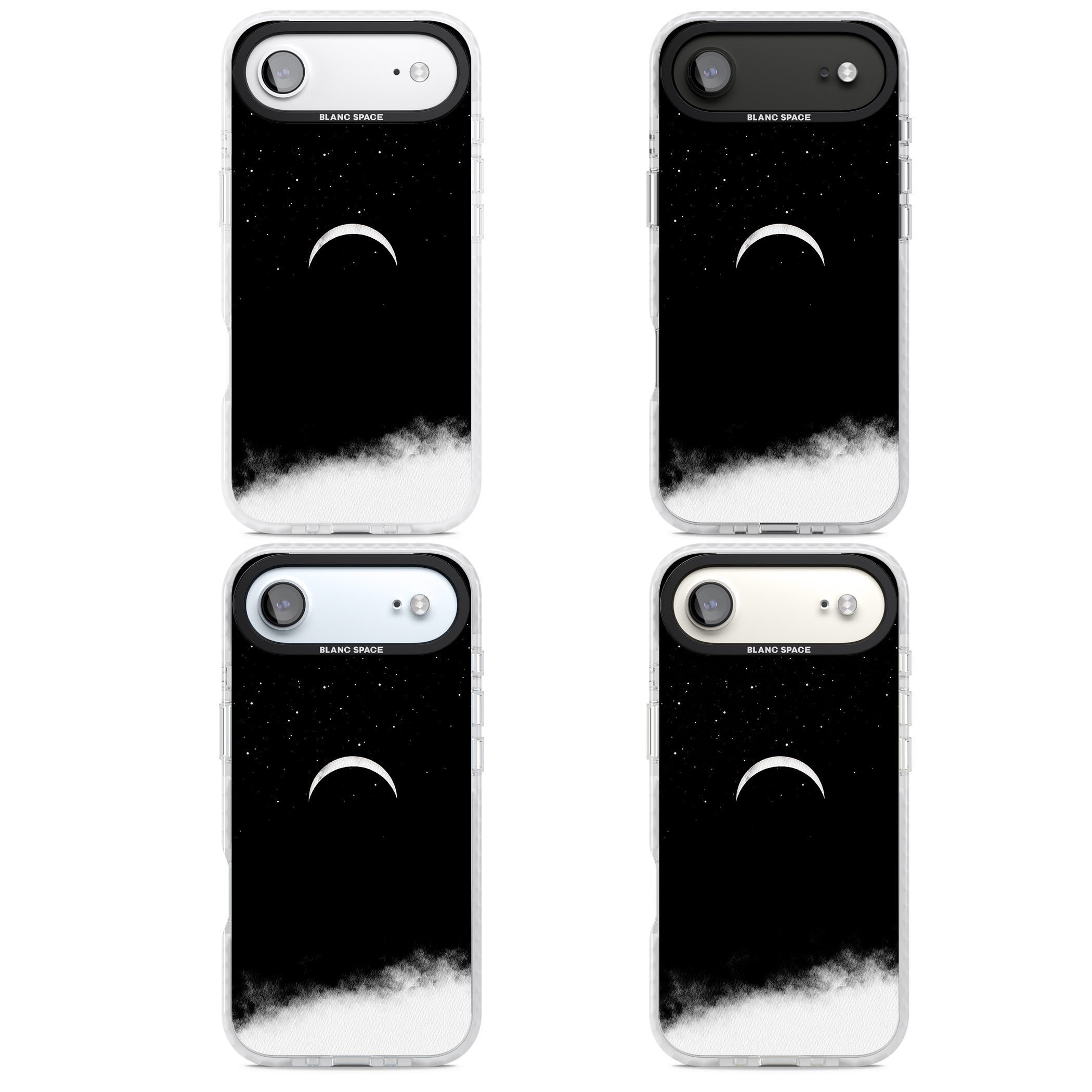 Crescent Moon Night Sky iPhone 17 Air Impact Clear Phone Case APT Impact Protection