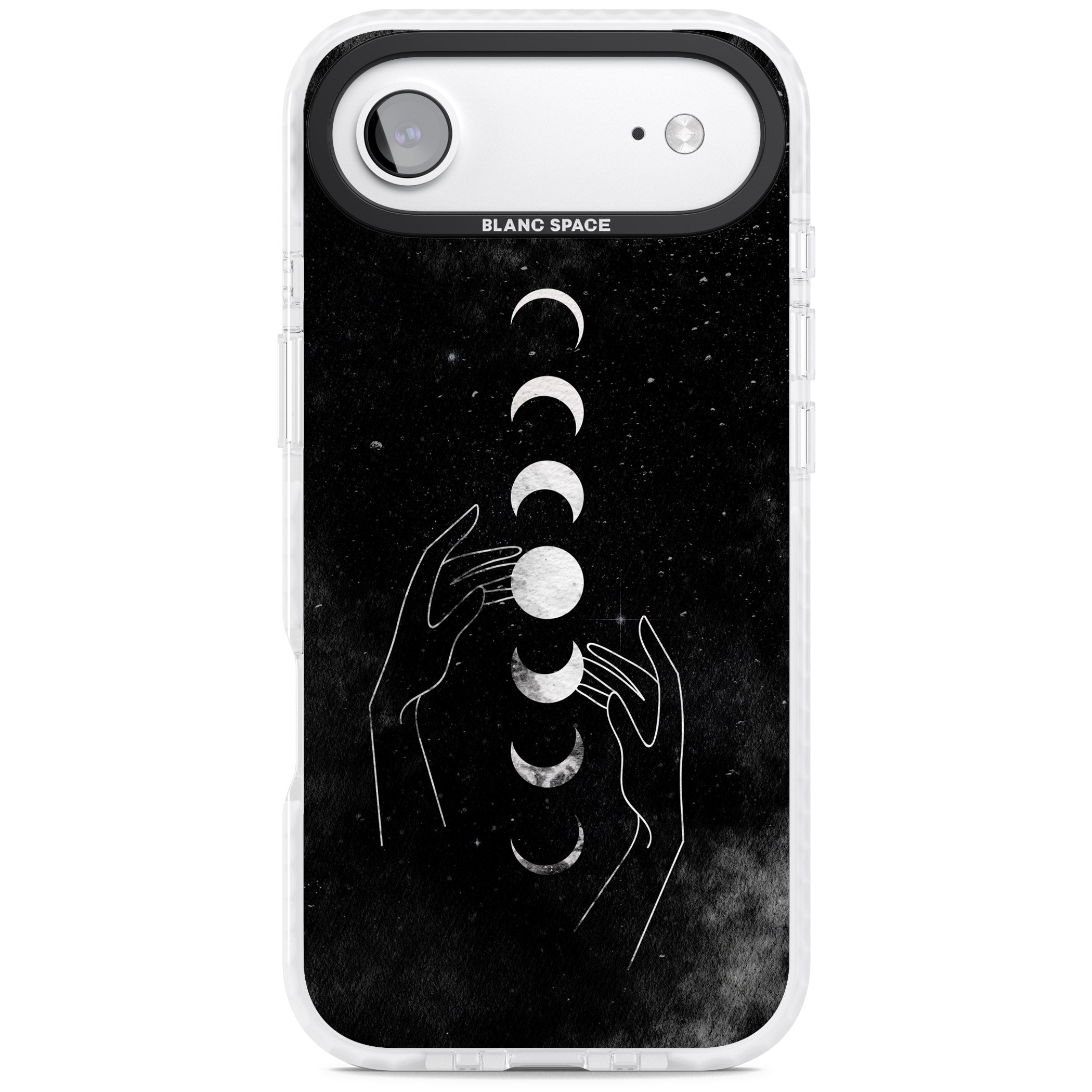 Moon Phases Hands iPhone 17 Air Impact Clear Phone Case
