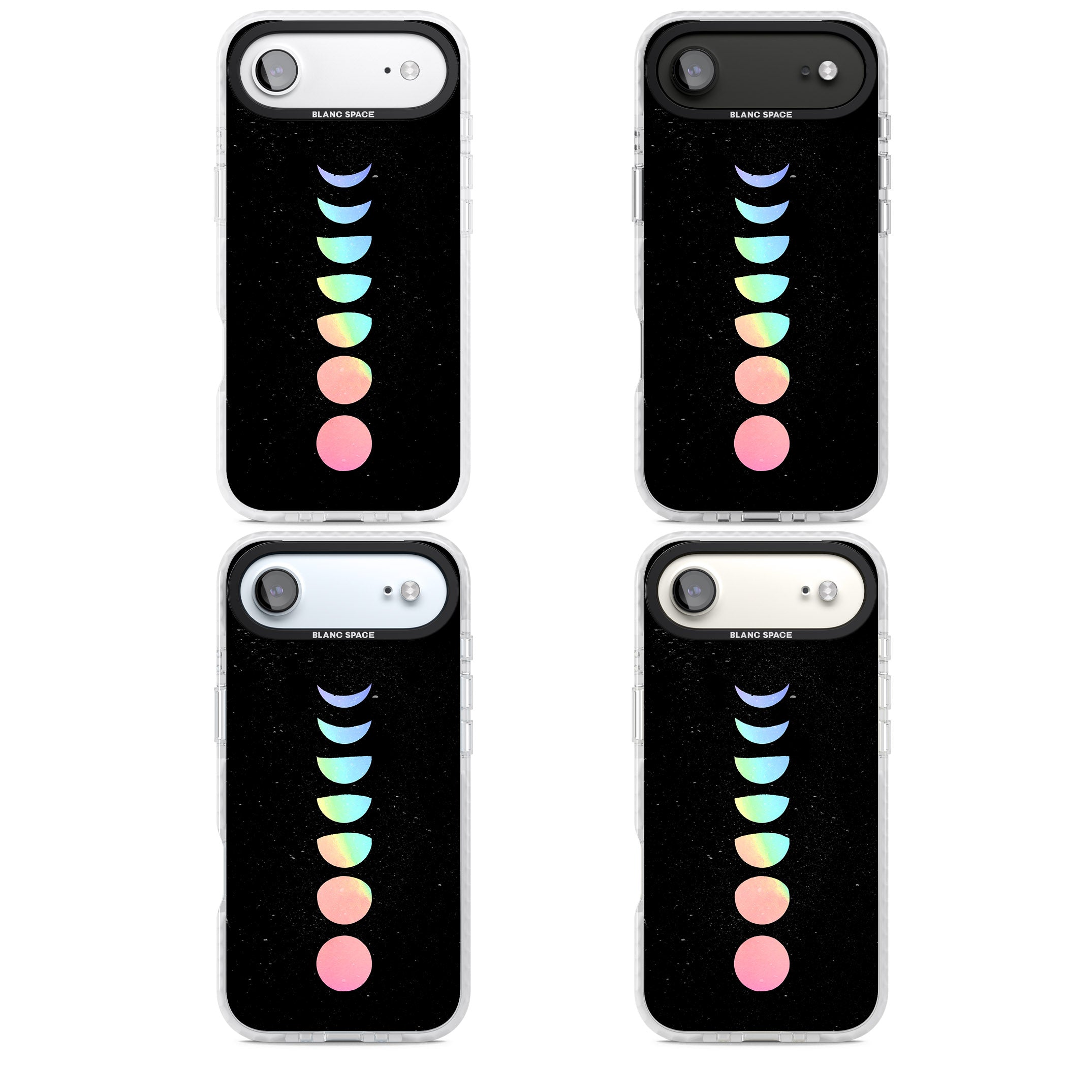 Pastel Moon Phases iPhone 17 Air Impact Clear Phone Case APT Impact Protection
