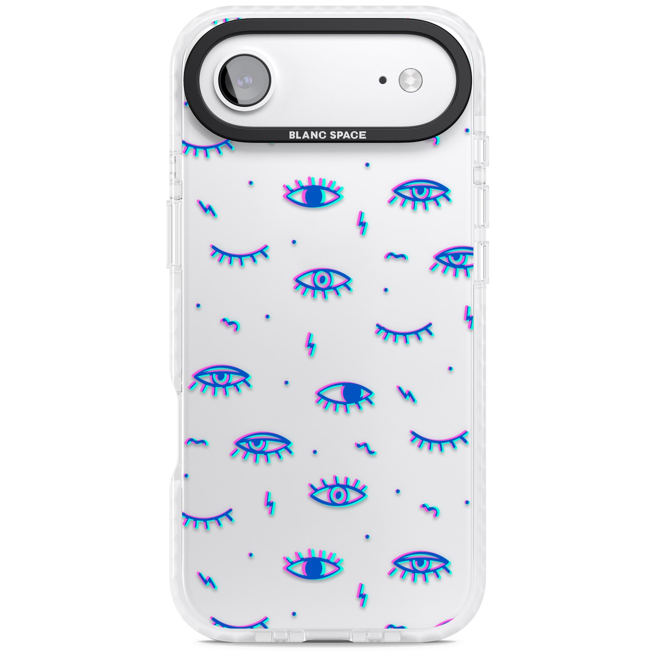 Duotone Psychedelic Eyes iPhone 17 Air Impact Clear Phone Case